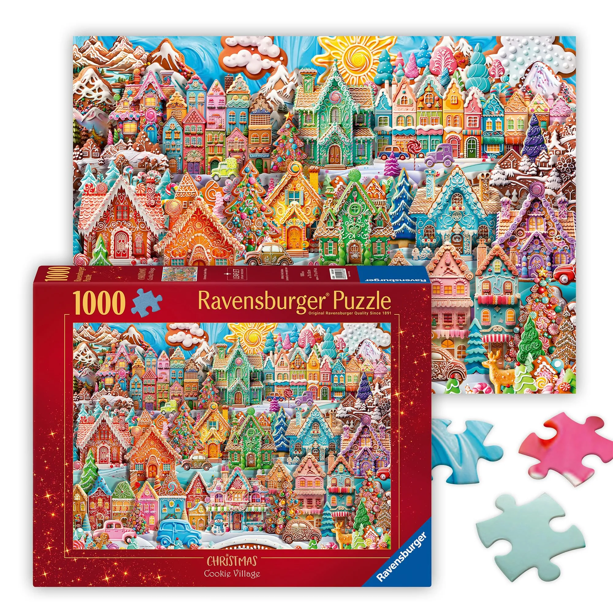 Ravensburger - Puzzle Villaggio dei Biscotti di Natale, 1000 Pezzi