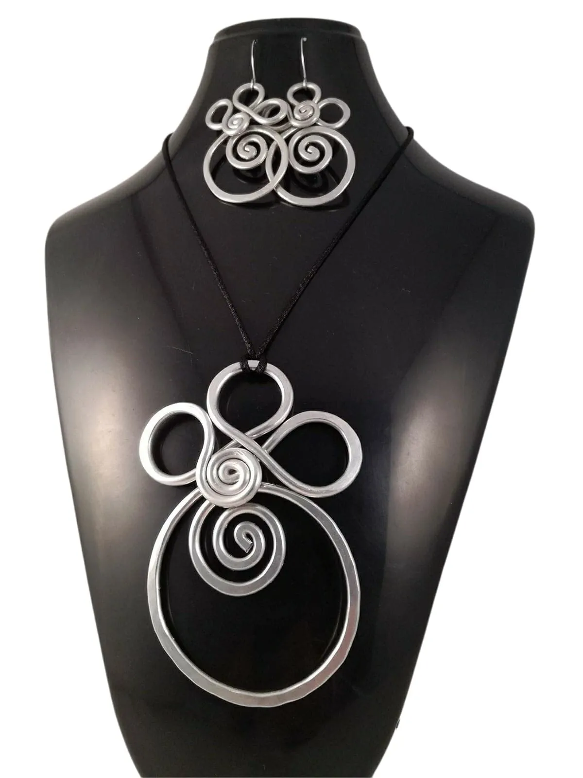 Collana e Orecchini Printyl in Alluminio Anallergico