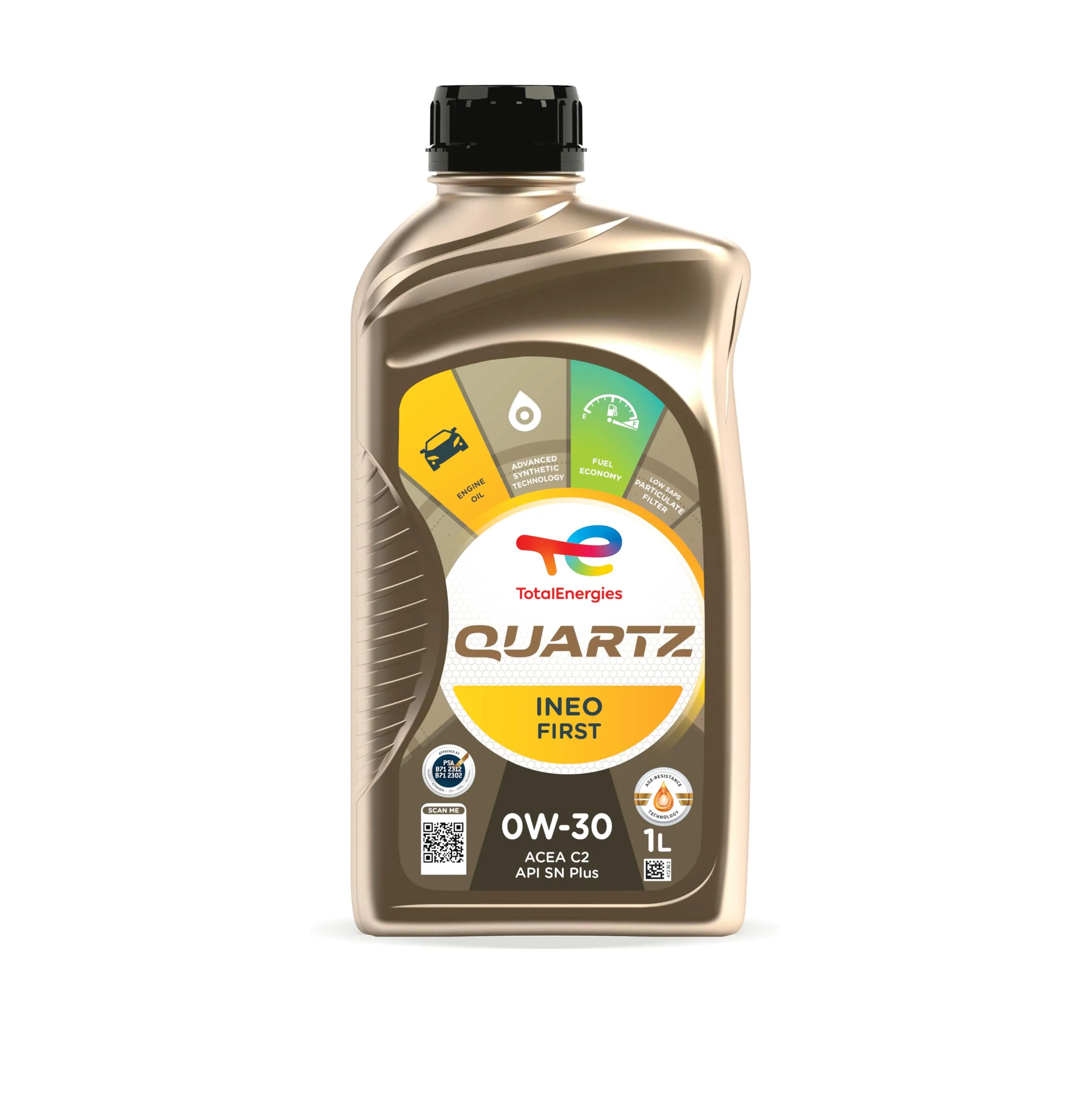 Total Quartz Ineo First 0W-30 - Olio Motore Sintetico ad Alte Prestazioni