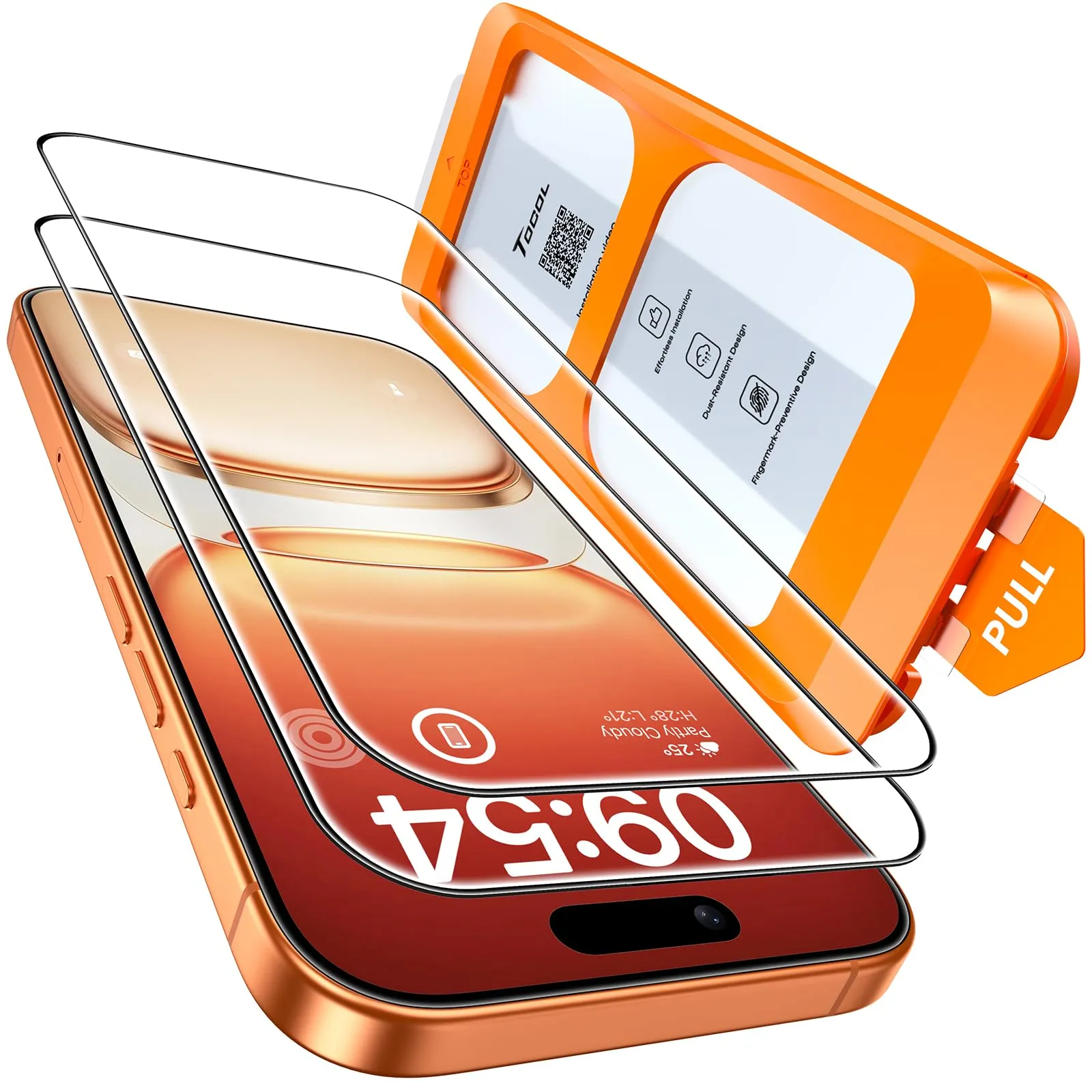 TOCOL 2 Pezzi Pellicola Protettiva per iPhone 16 Pro Max