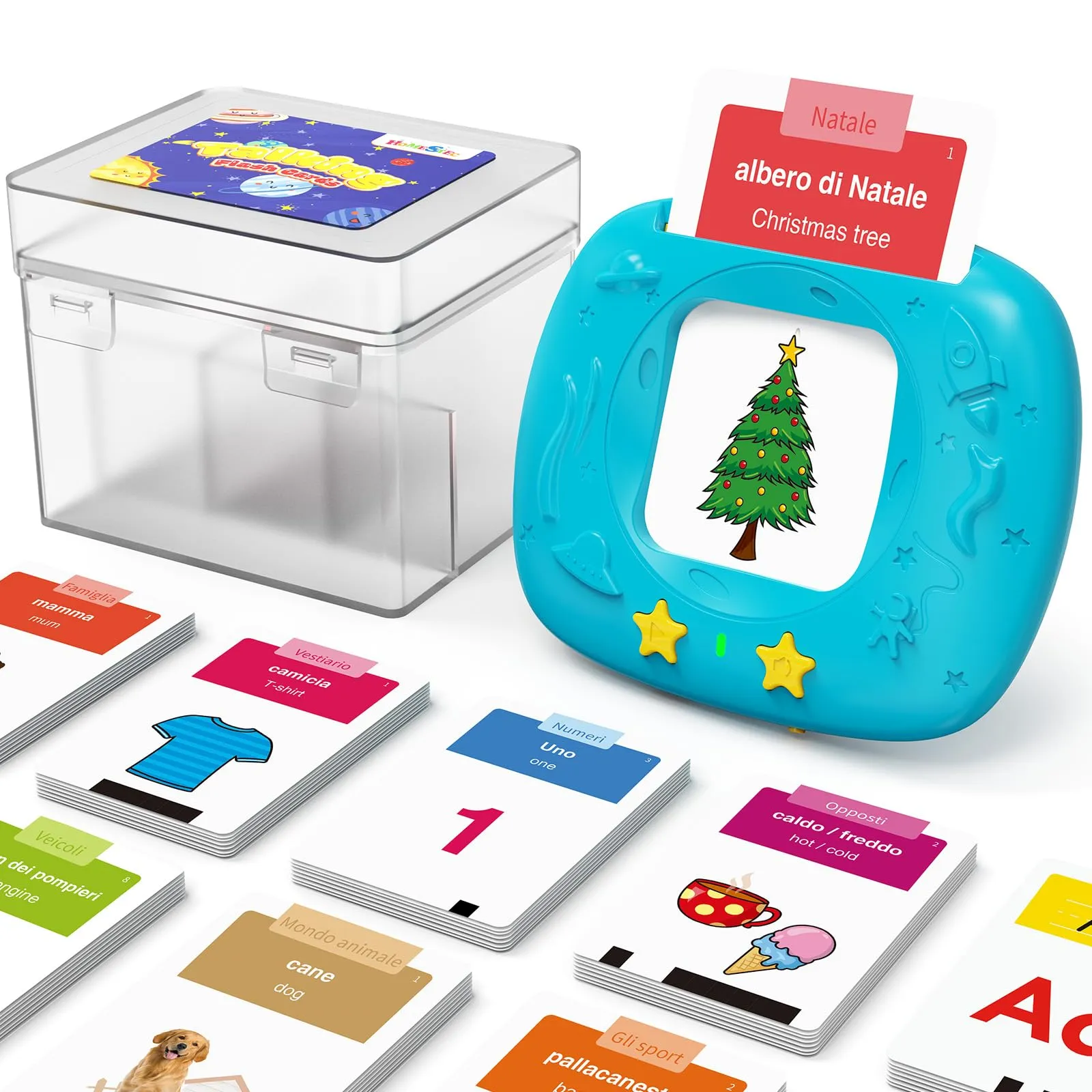 Flashcard Parlanti in Italiano per Bambini 2-6 Anni - HOMESTEC
