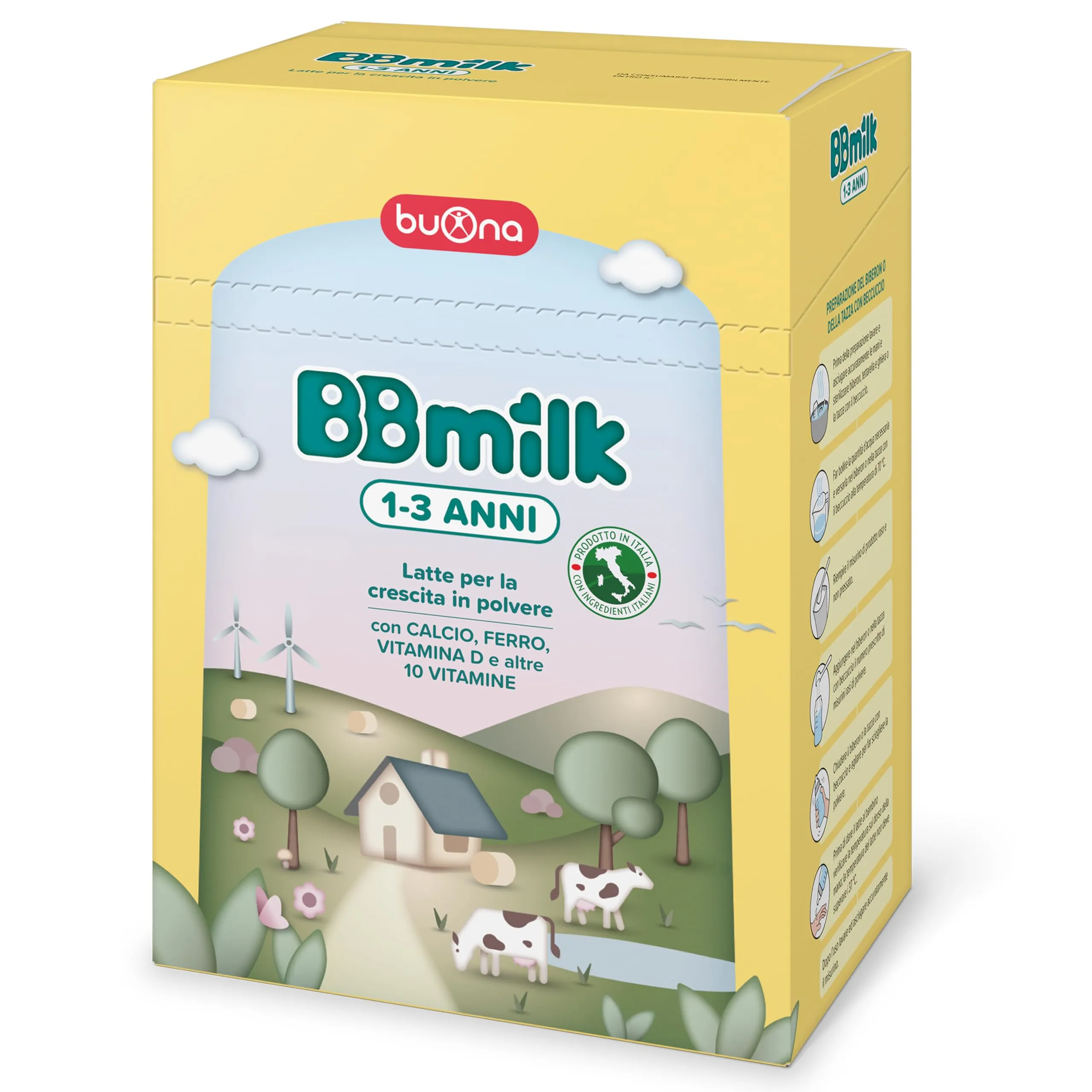 Buona BBmilk 1-3 Anni: Latte di Crescita in Polvere per Bambini