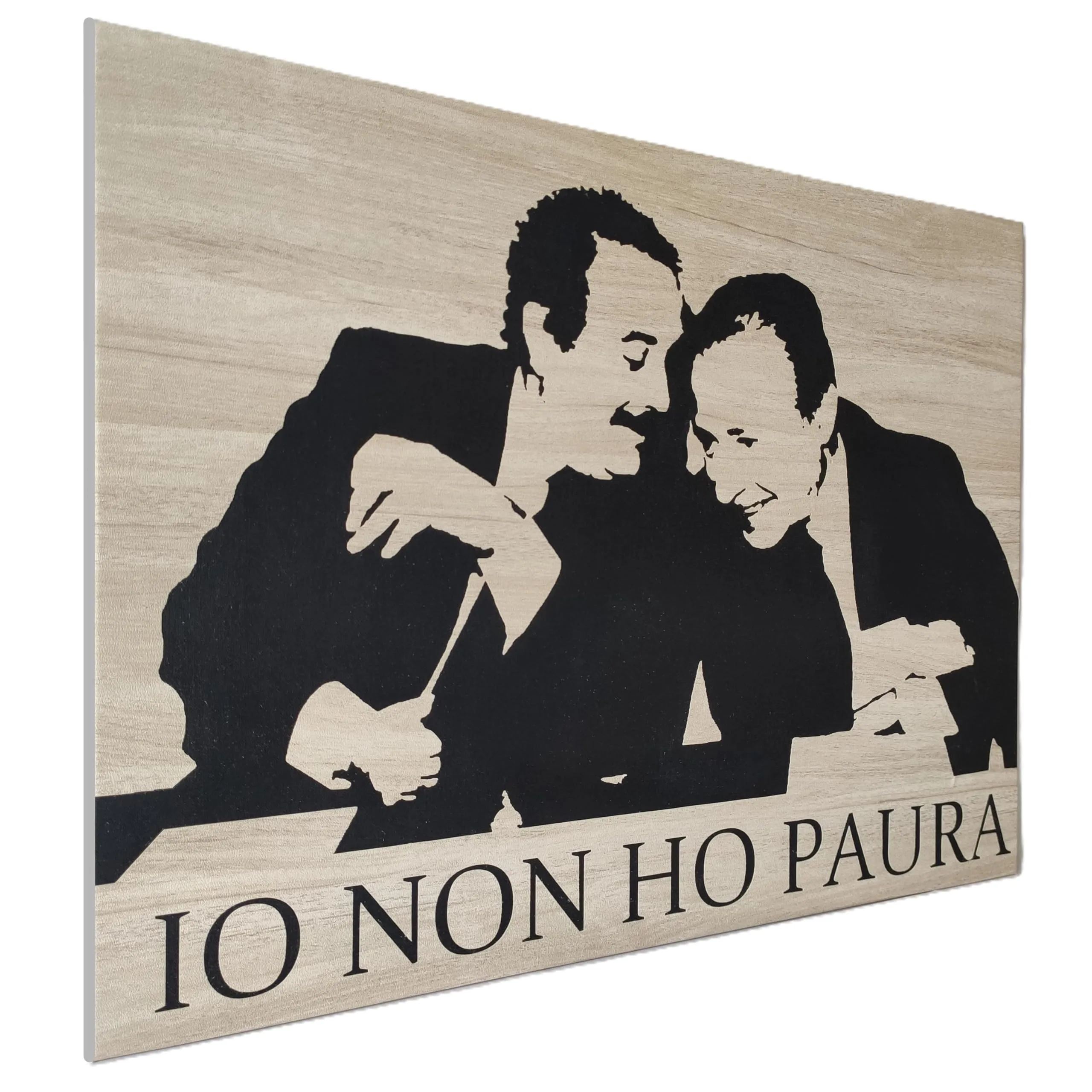 Quadro Falcone e Borsellino 30x40 cm - Legnoegrafite