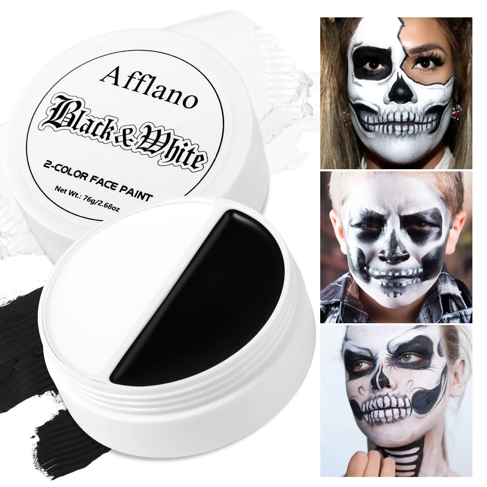 Afflano Kit Trucco Viso e Corpo Halloween, Carnevale e Feste a Tema