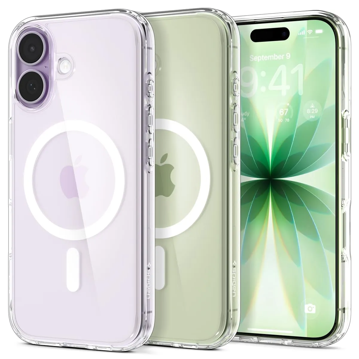 Spigen Ultra Hybrid MagFit Cover per iPhone 17 - Clear White