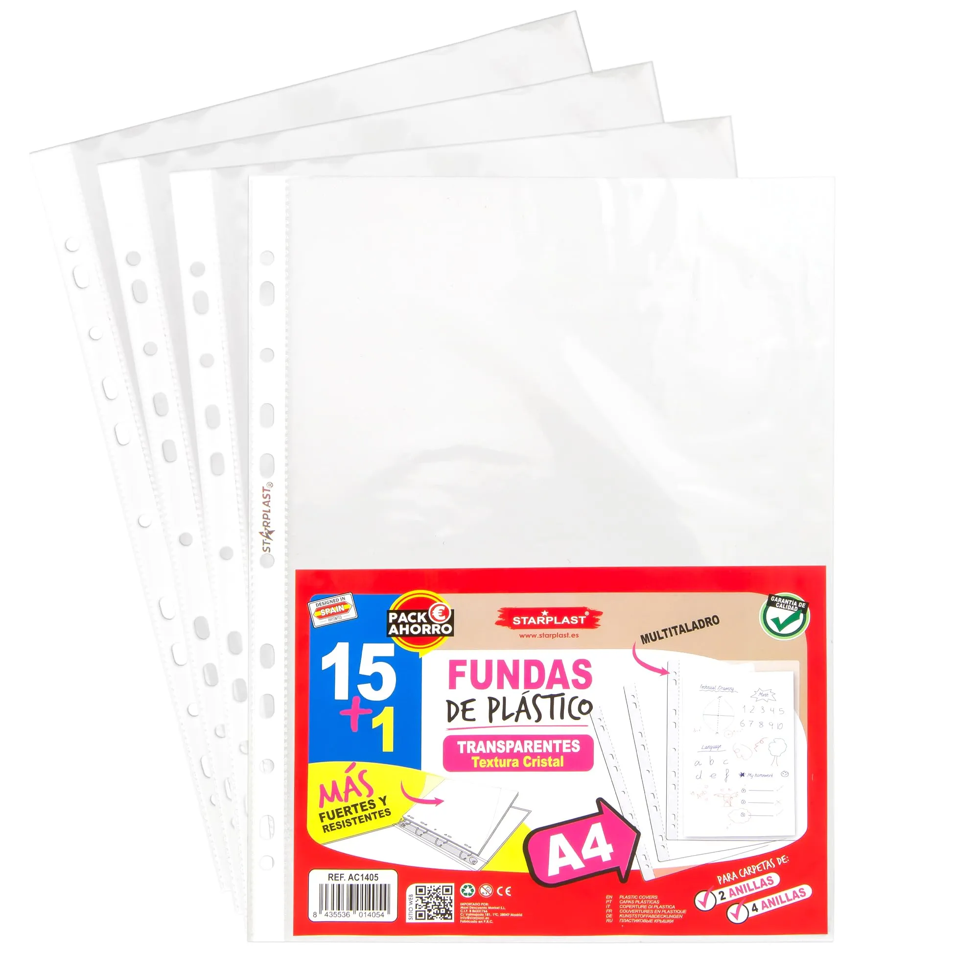 Starplast Buste Trasparenti A4 Texture Cristallo - 16 Pezzi