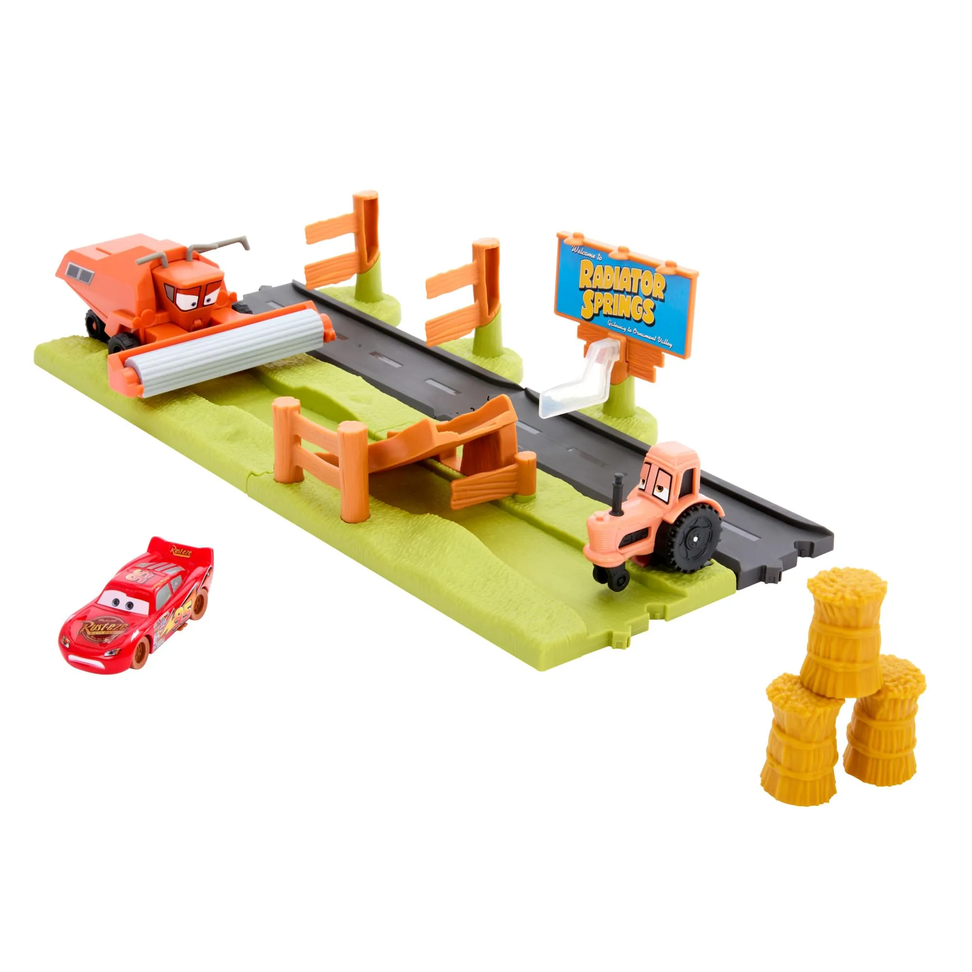 Mattel Disney e Pixar Cars Corsa Acrobatica in Fuga da Frank Playset