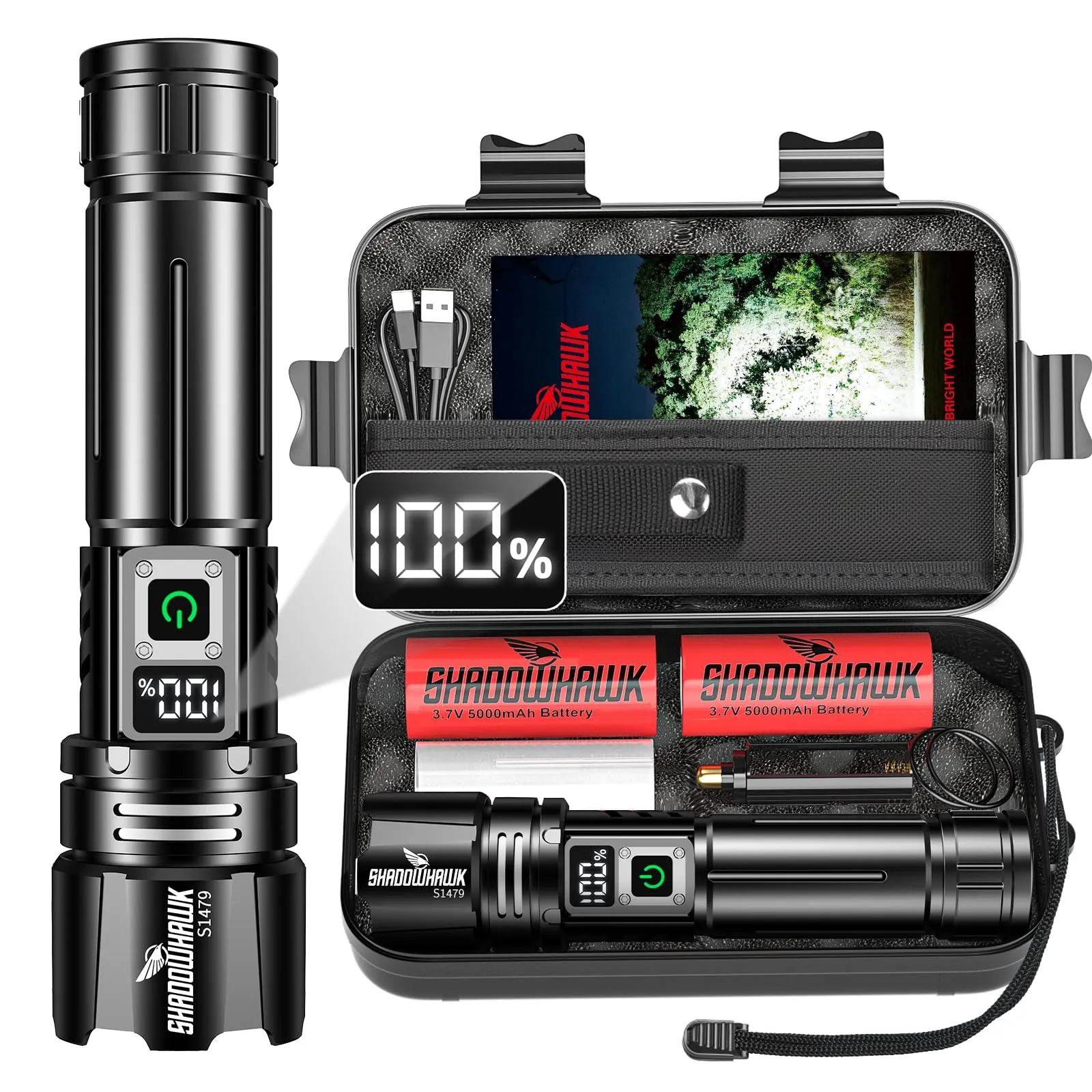 Shadowhawk Torcia LED Potente Professionale