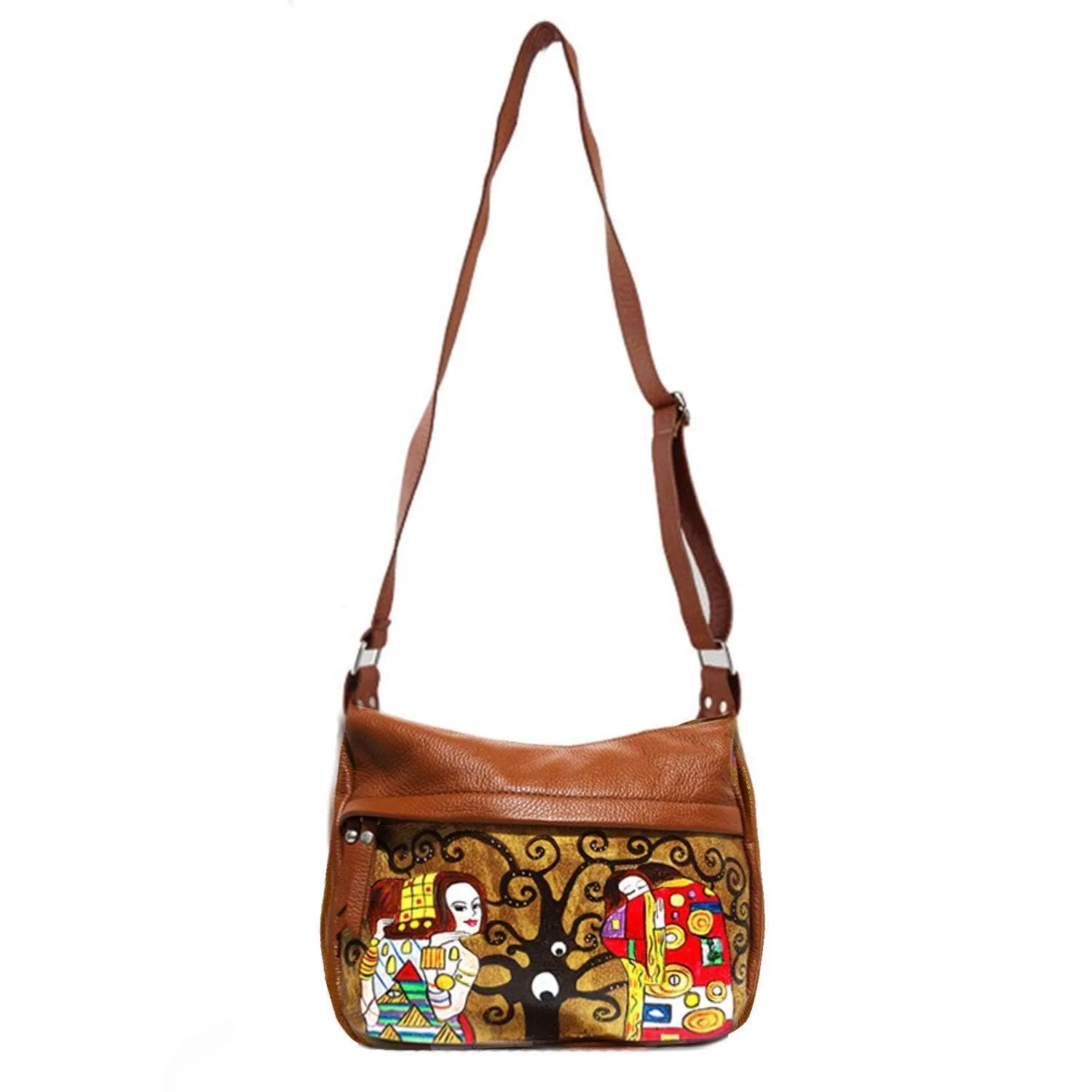 Borsa in pelle dipinta a mano - L'Albero della Vita di Gustav Klimt