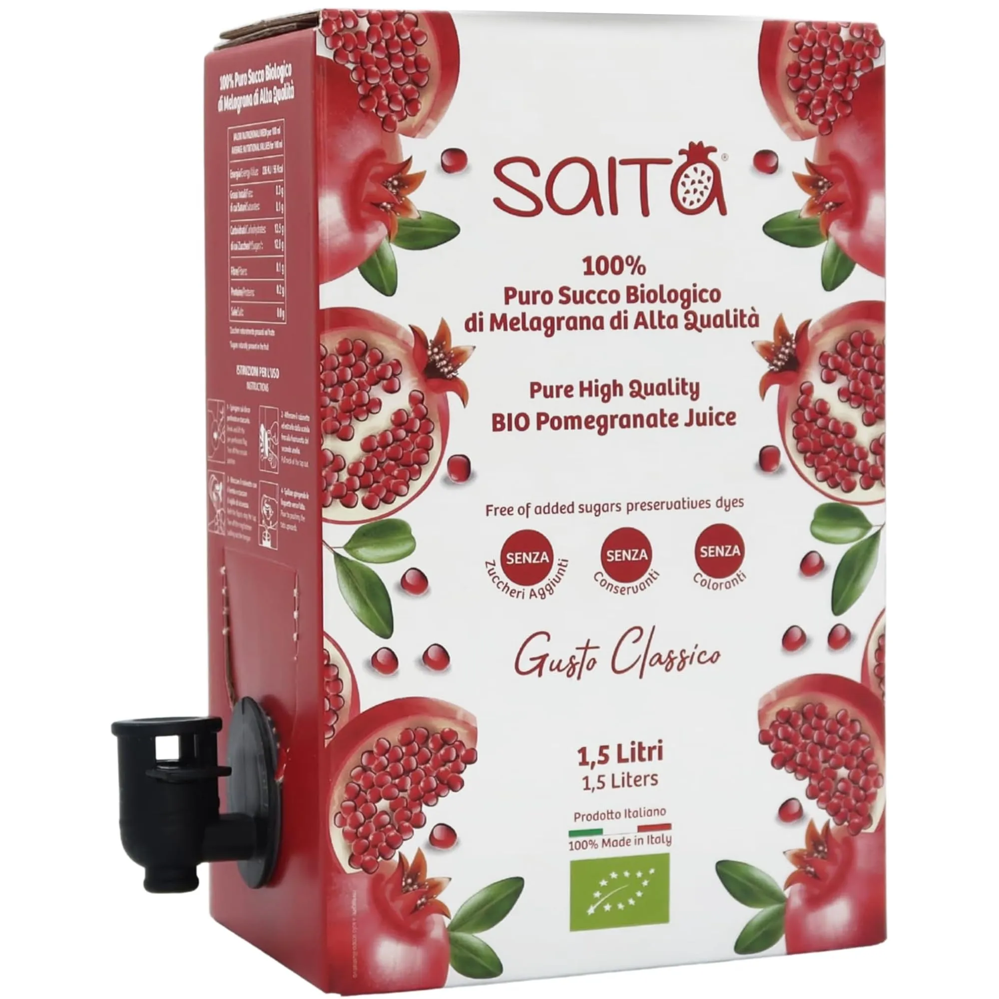 Saita Succo di Melograno Biologico 100% Puro - Classico