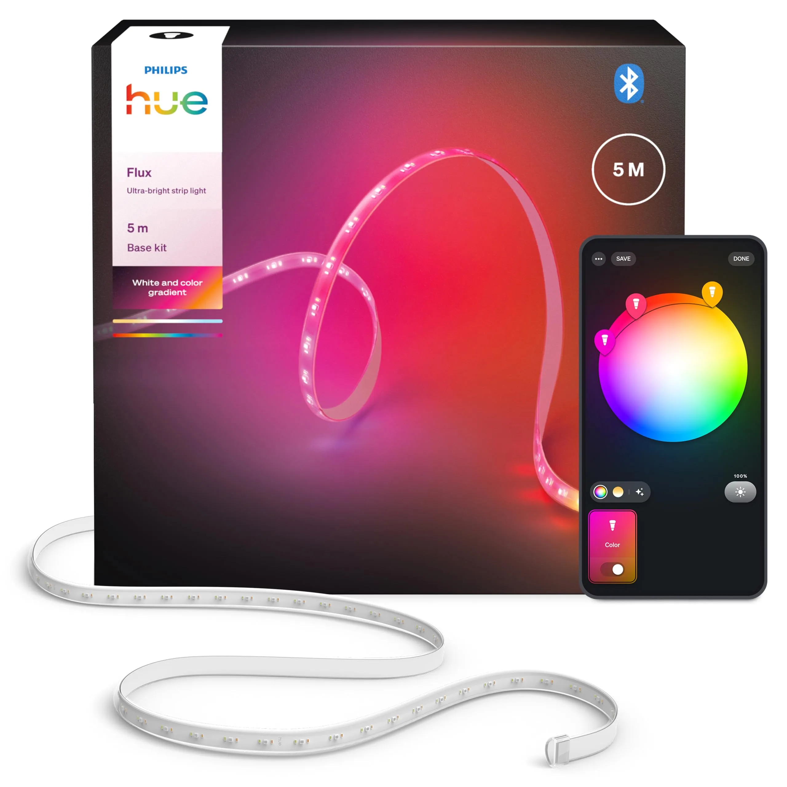 Philips Hue Flux Striscia LED Ultra Luminosa 5m