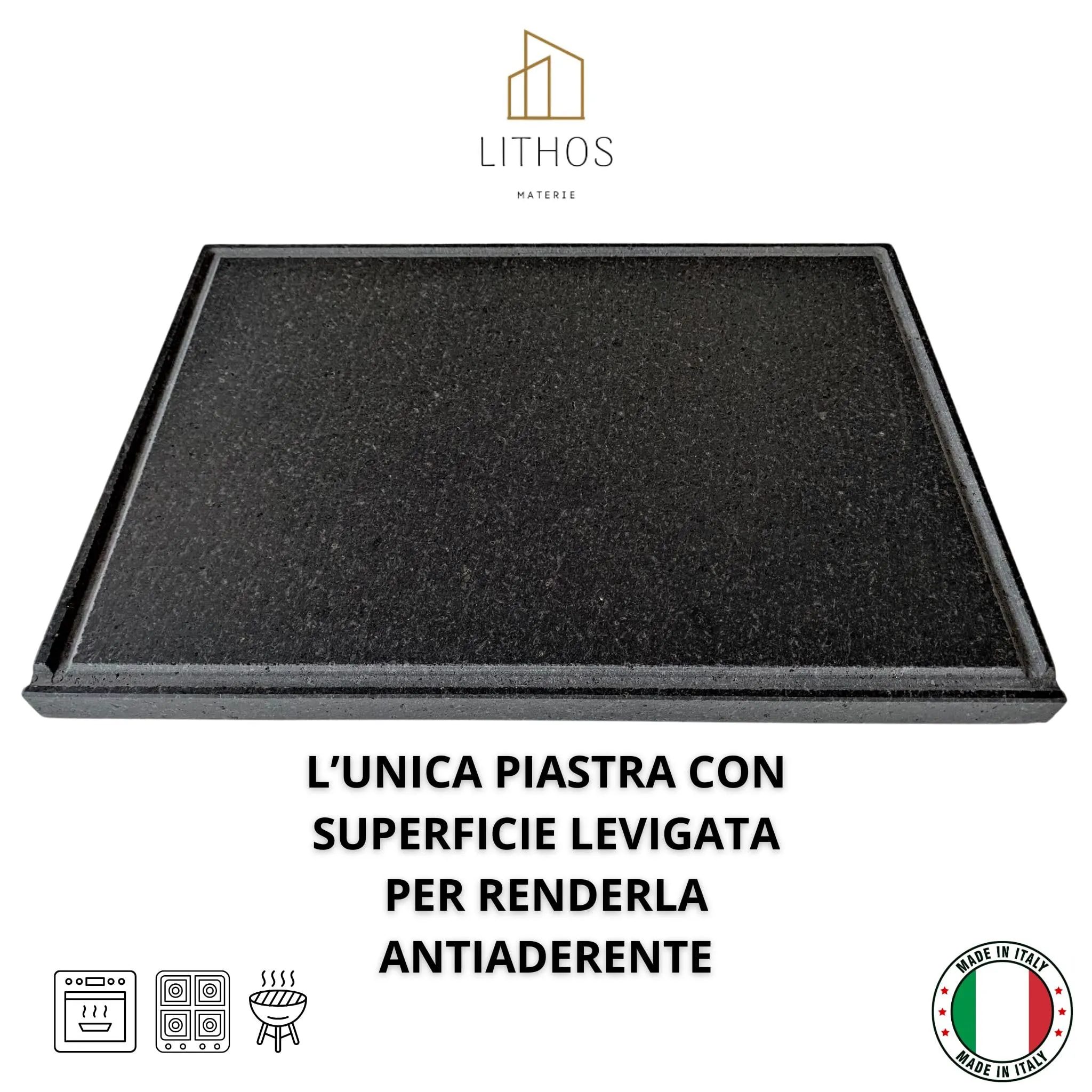 Piastra in Pietra Lavica dell'Etna per Forno, Barbecue e Bistecchiera - Misure Personalizzabili