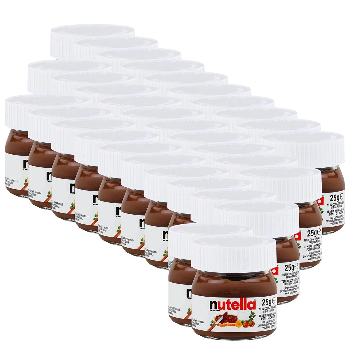 Nutella Ferrero Mini Design Vetro 32 pezzi x 25g