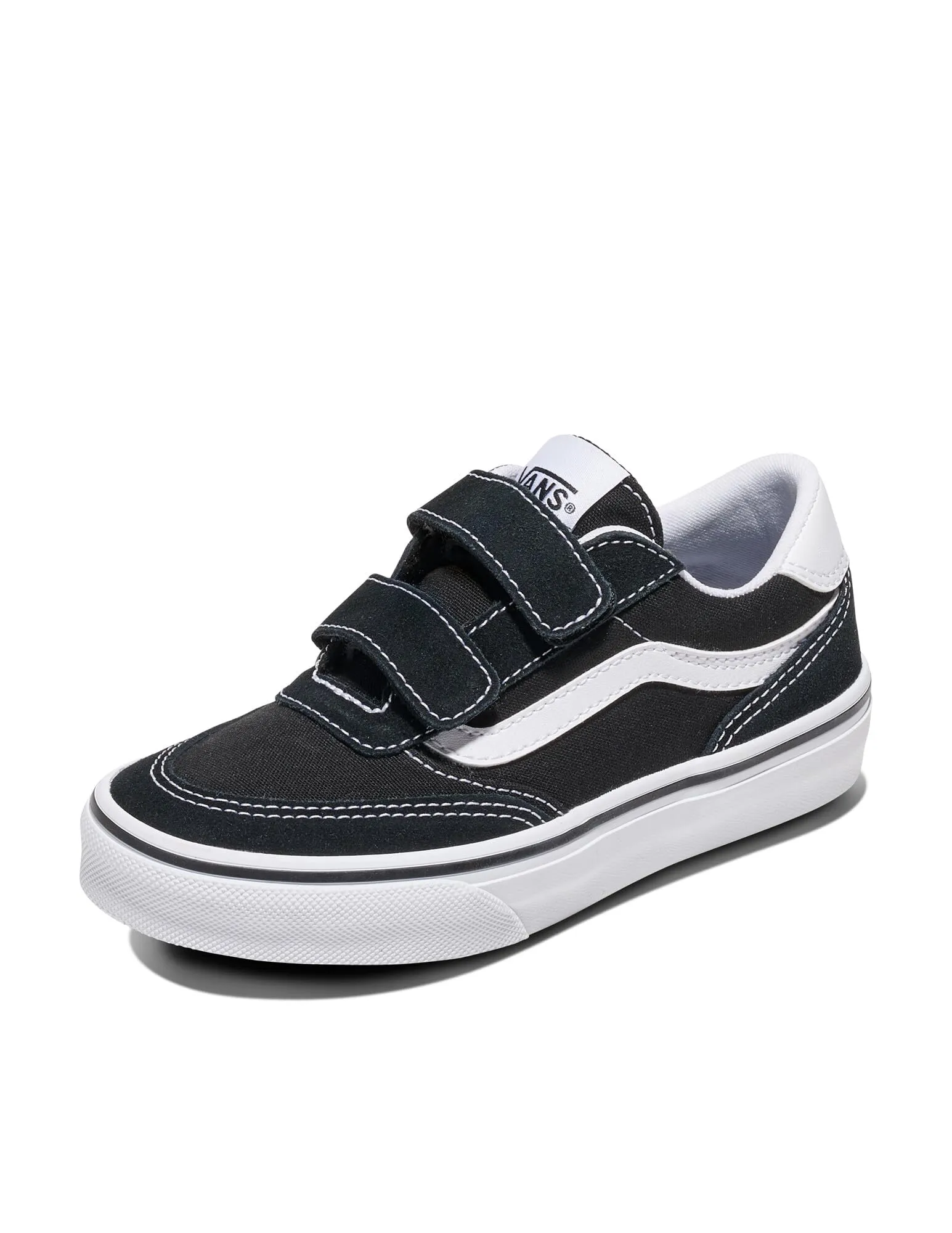 Vans Brooklyn LS V, Scarpe da Ginnastica, Tela Camoscio Nero Bianco