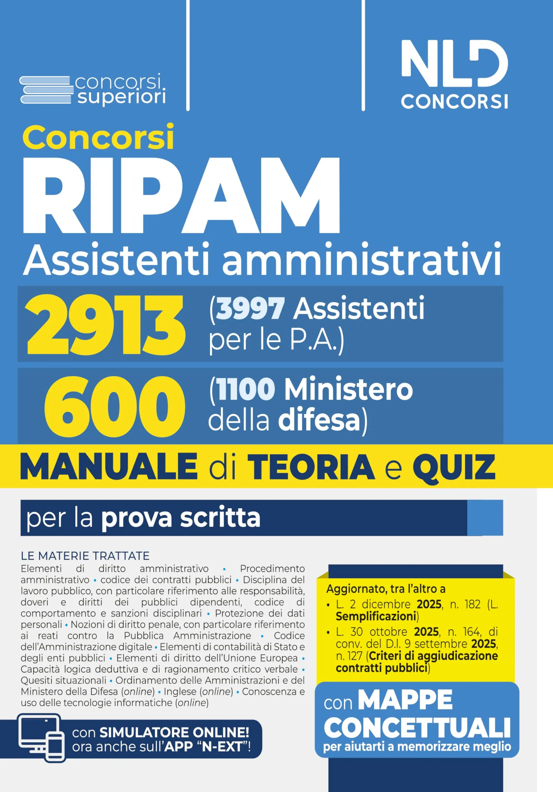 Concorso RIPAM 3997 Posti e Ministero della Difesa 1100 Posti: Manuale Unico Assistenti Amministrativi