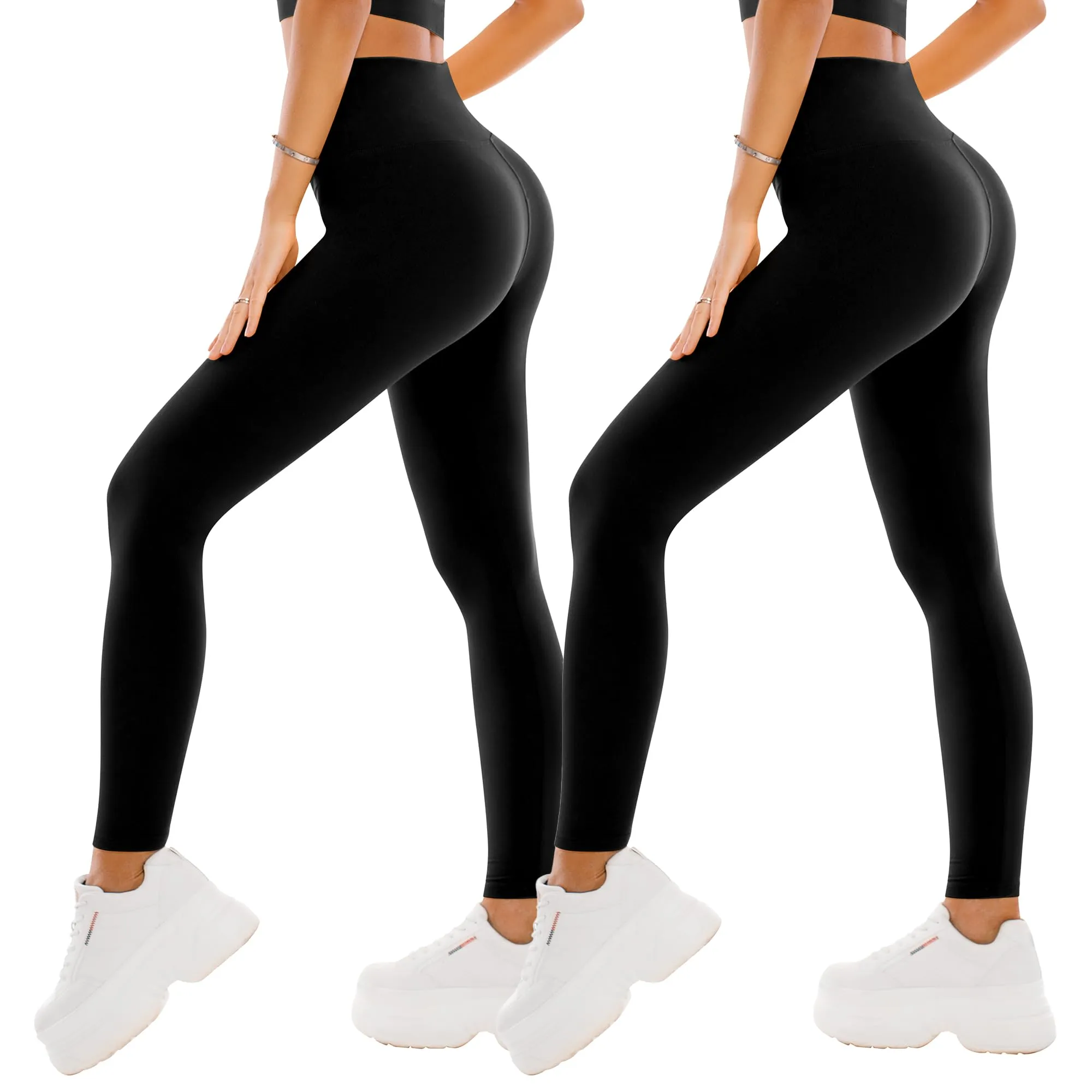 SINOPHANT 2 Confezione Leggings Sportivi Donna a Vita Alta