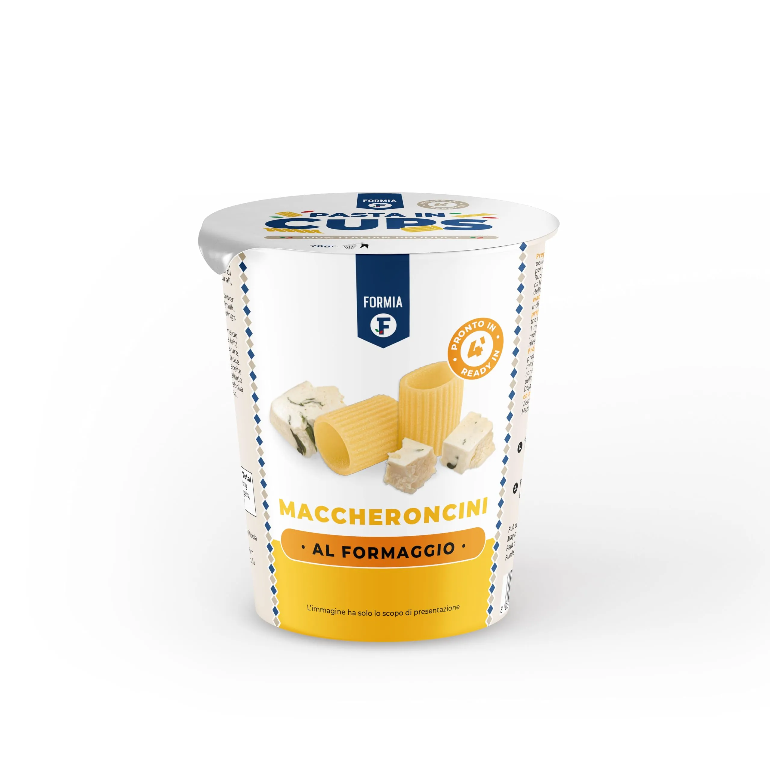 Formia Pasta in CUP Maccheroncini al Formaggio 70g