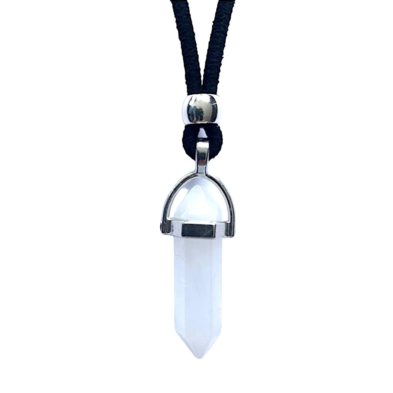 Ciondolo Punta di Freccia in Quarzo Argentato - Amuleto Energetico Unisex