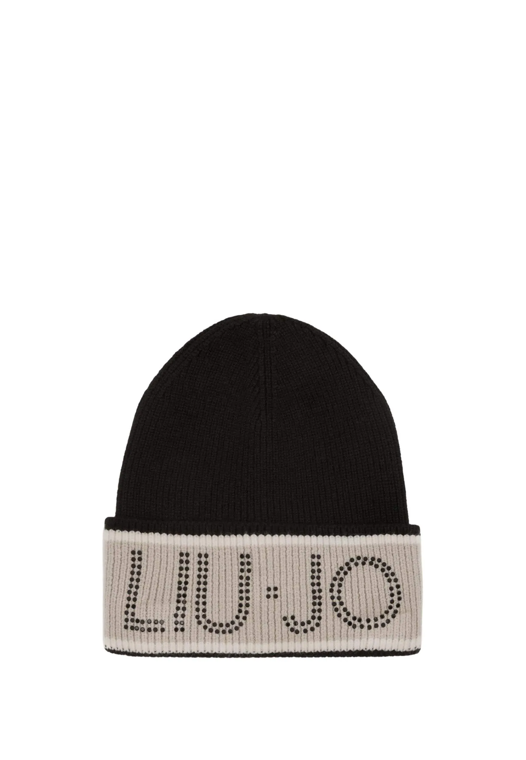 Liu Jo Berretto Beanie Logo Strass Nero