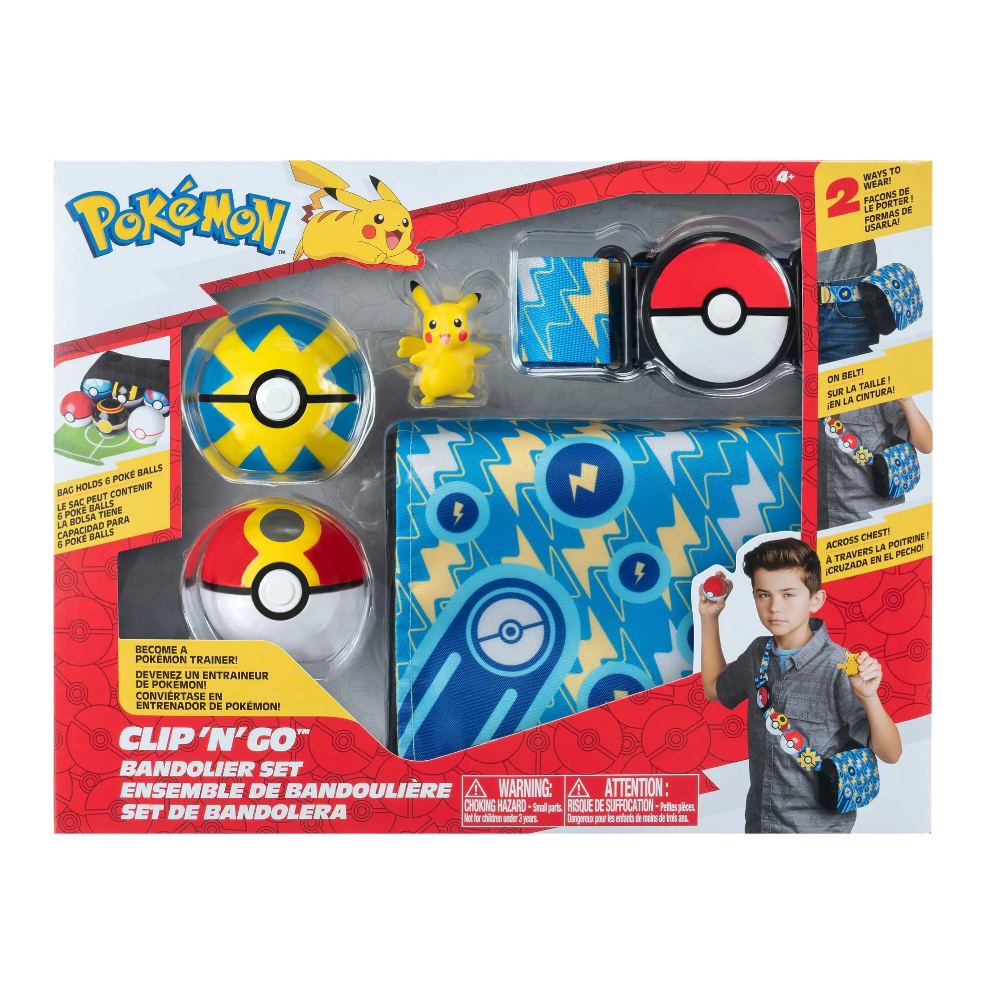 Pokémon Clip 'N' Go Bandoliera Set con Pikachu