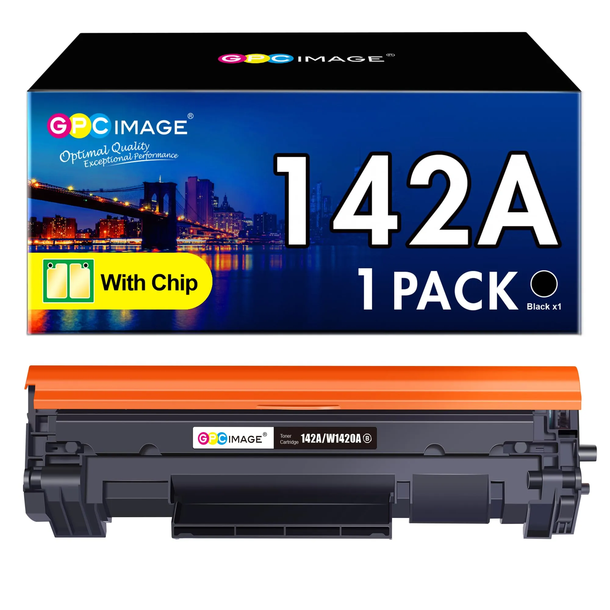 GPC Image 142A Toner Compatibile con Chip per HP LaserJet MFP M140w M110w M140 M110 M139 M139w (Nero)