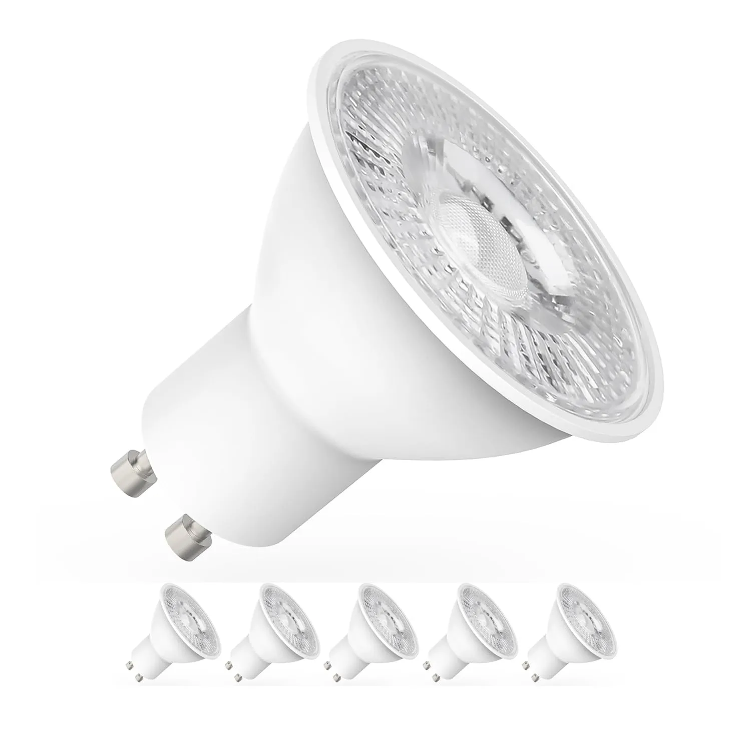 Yiahin Lampadine LED GU10, 5W (equivalenti a 60W alogena), 600 Lumen, 2700K/4500K/6000K, 120°, Non Dimmerabili, Set da 5