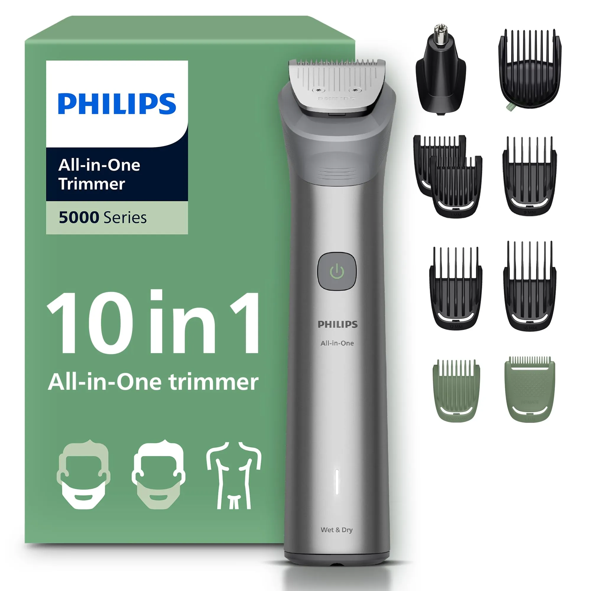Philips Multigroom Serie 5000 MG5918/15 - Rifinitore All-in-one 10 in 1