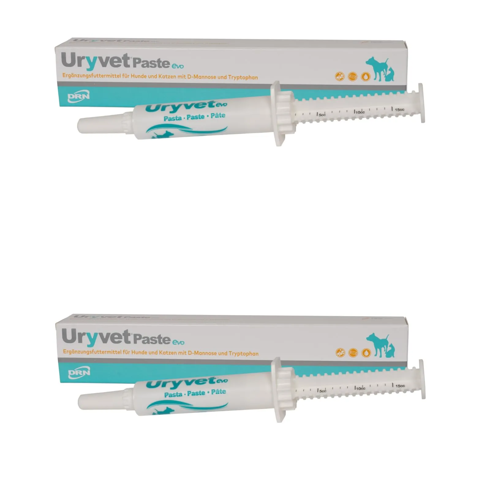 DRN Uryvet Cat Paste - Supporto Naturale per il Sistema Urinario del Tuo Gatto (2 x 15 ml)