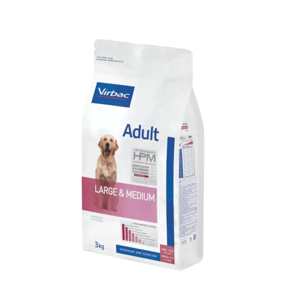 Virbac Adult Large & Medium - Alimento Completo per Cani Adulti di Taglia Grande e Media - 16kg