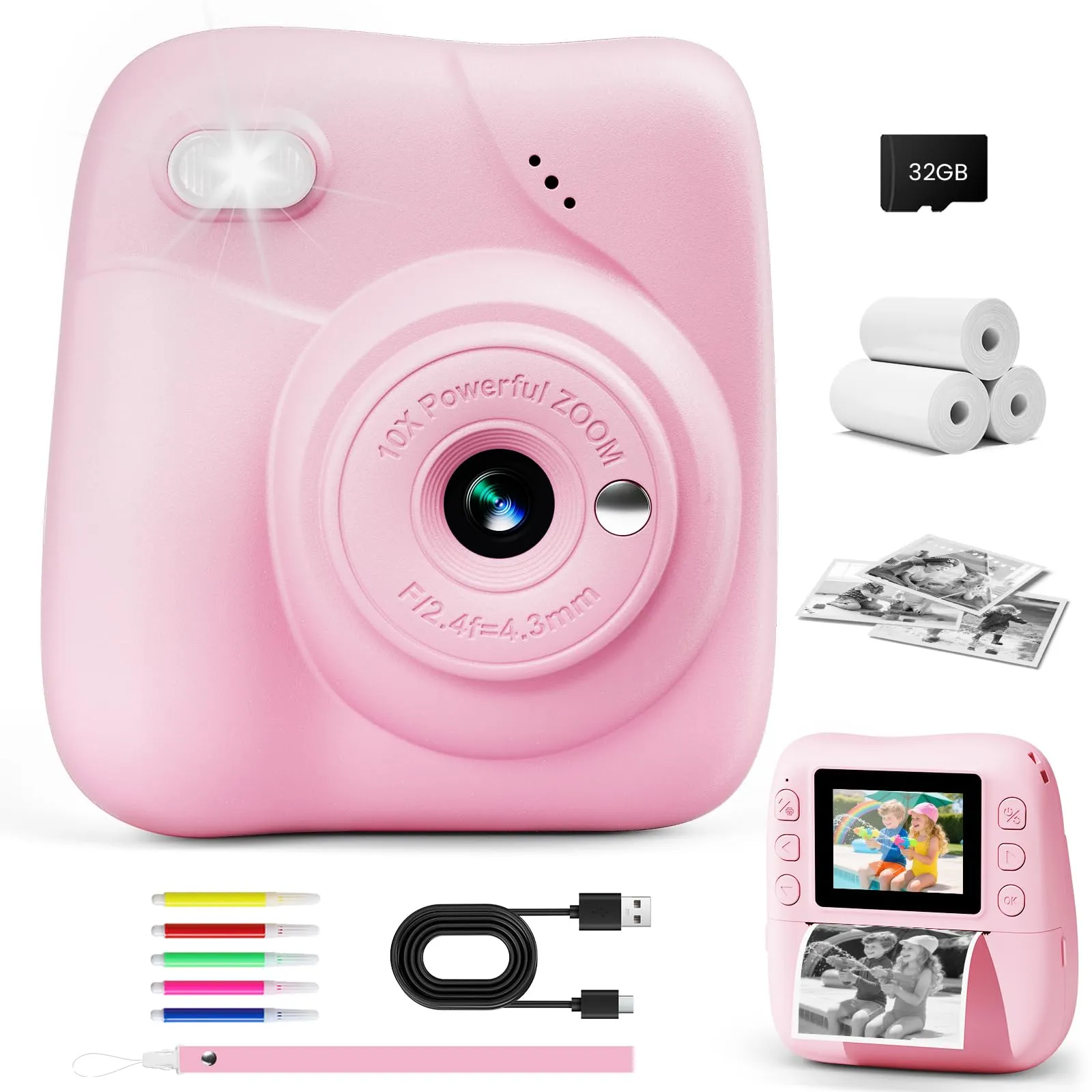 CAMCLID Macchina Fotografica Istantanea per Bambini