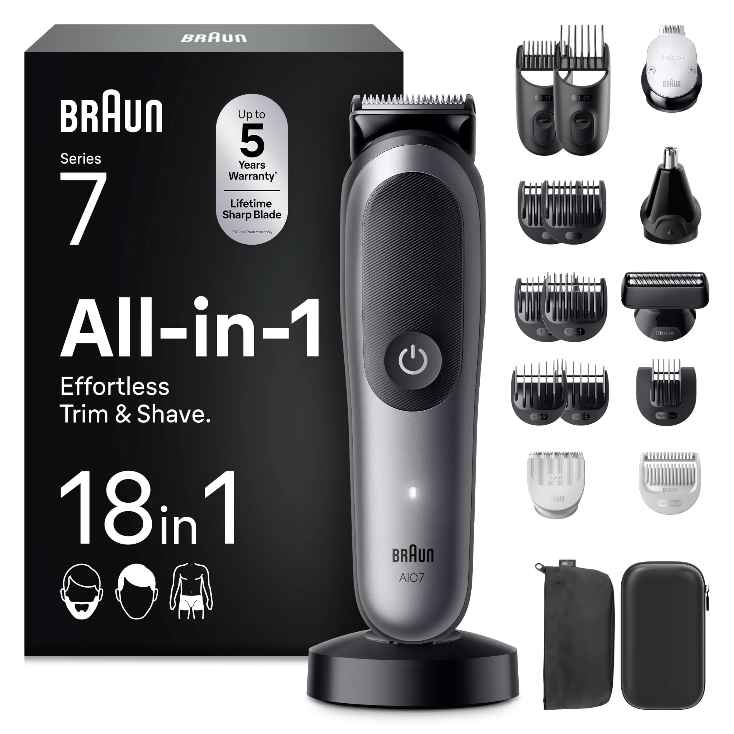 Braun Rifinitore All-in-One Series 7 AIO7585, 18-in-1