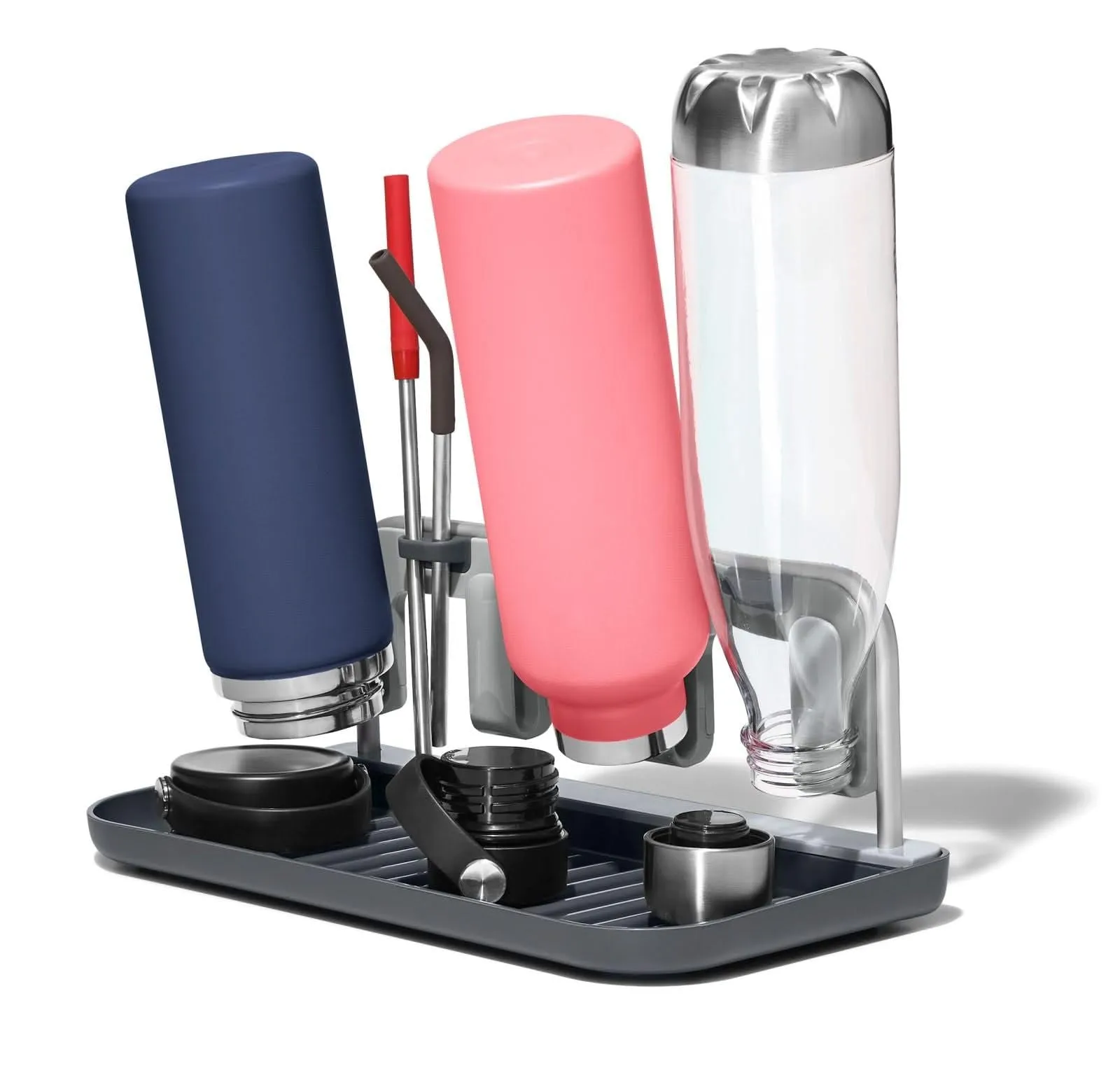 OXO Good Grips Rastrelliera per Bottiglie con Telaio in Alluminio