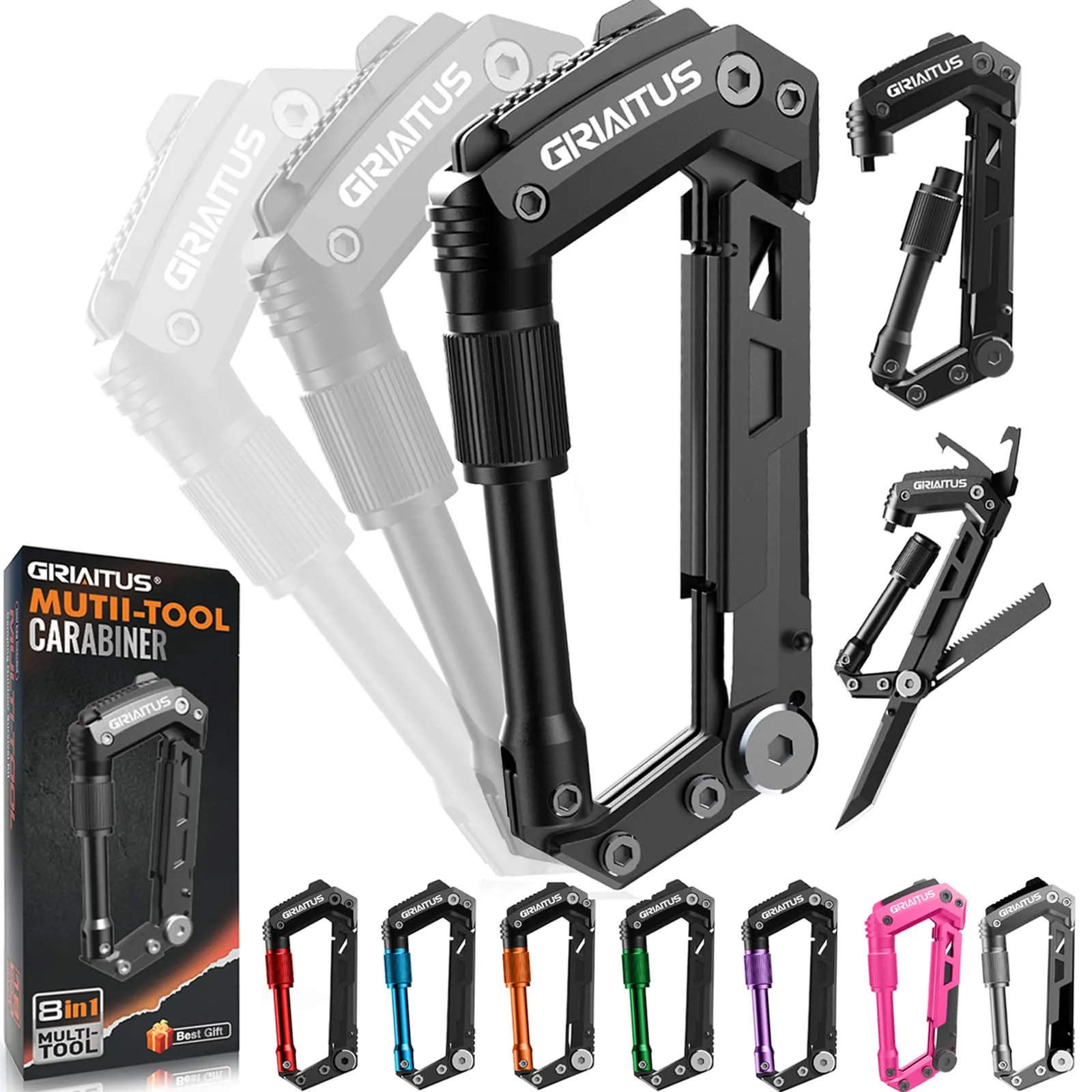 Moschettone Multitool 8-in-1: Il Regalo Perfetto per l'Uomo Tuttofare