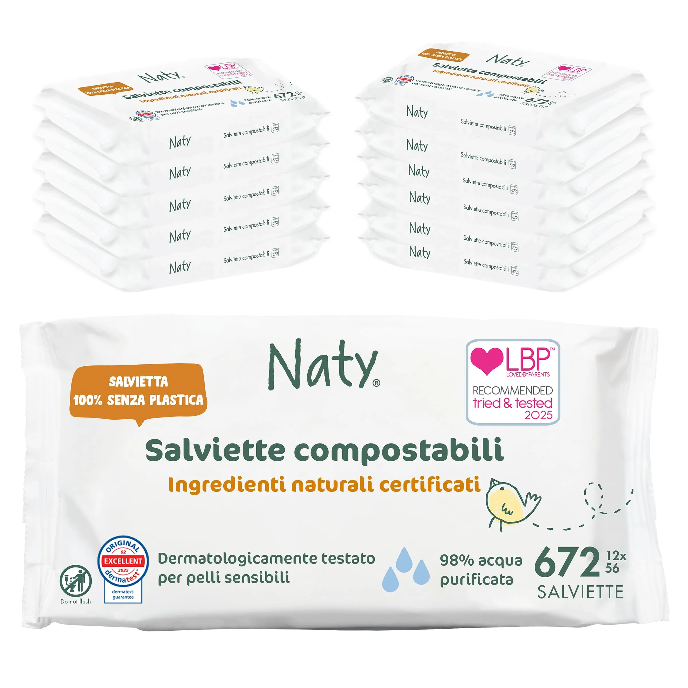 Eco by Naty Salviette per bambini senza profumazione