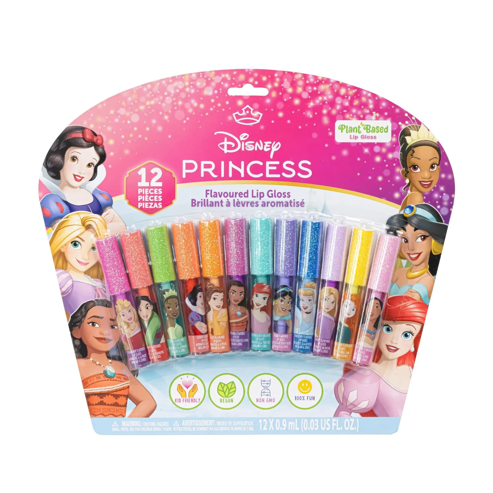 Townley Girl - Set di 12 lucidalabbra Disney Princess per ragazze