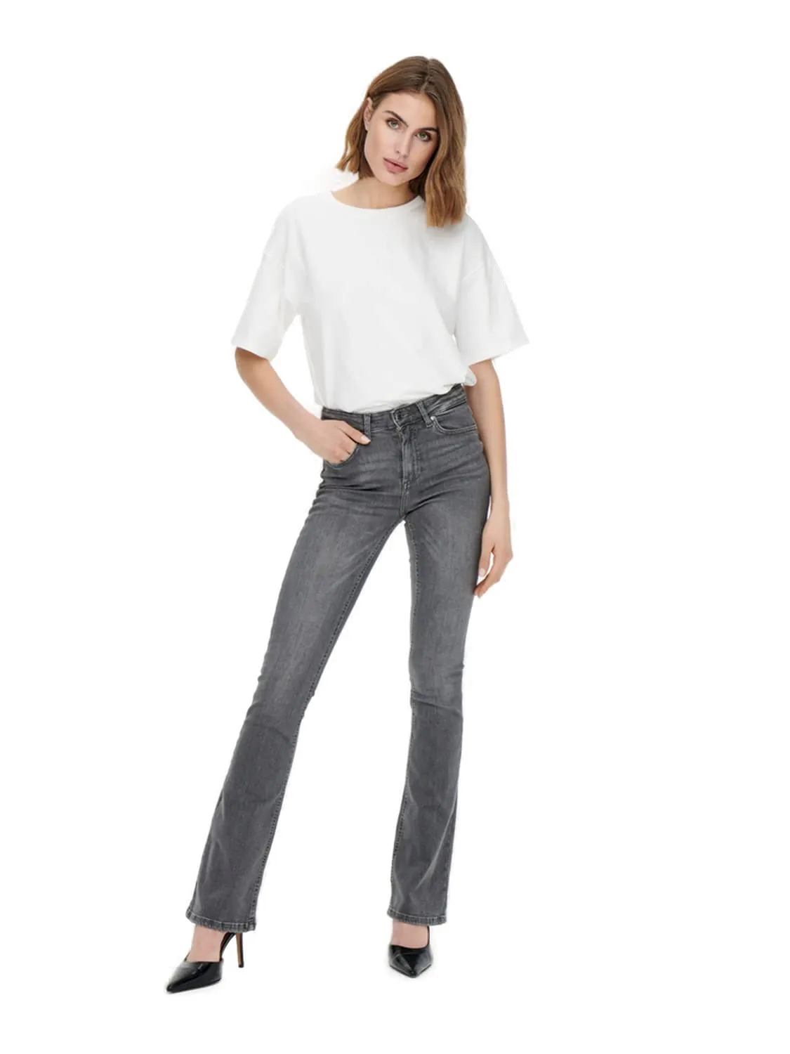ONLY Onlblush Life Mid Flared Tai0918 Noos Jeans Donna
