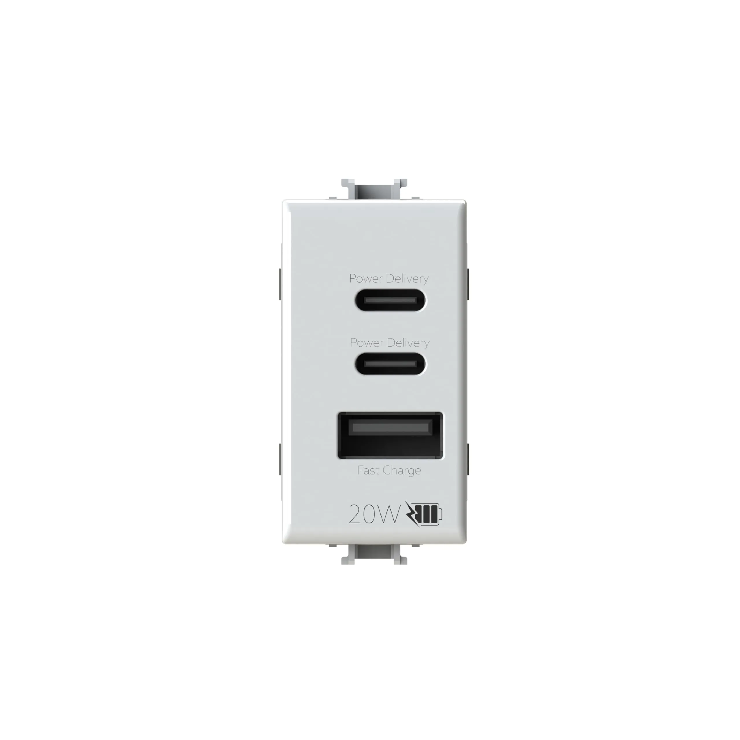 4box - Alimentatore USB CCA 20W compatibile Bticino® Matix™ Bianco