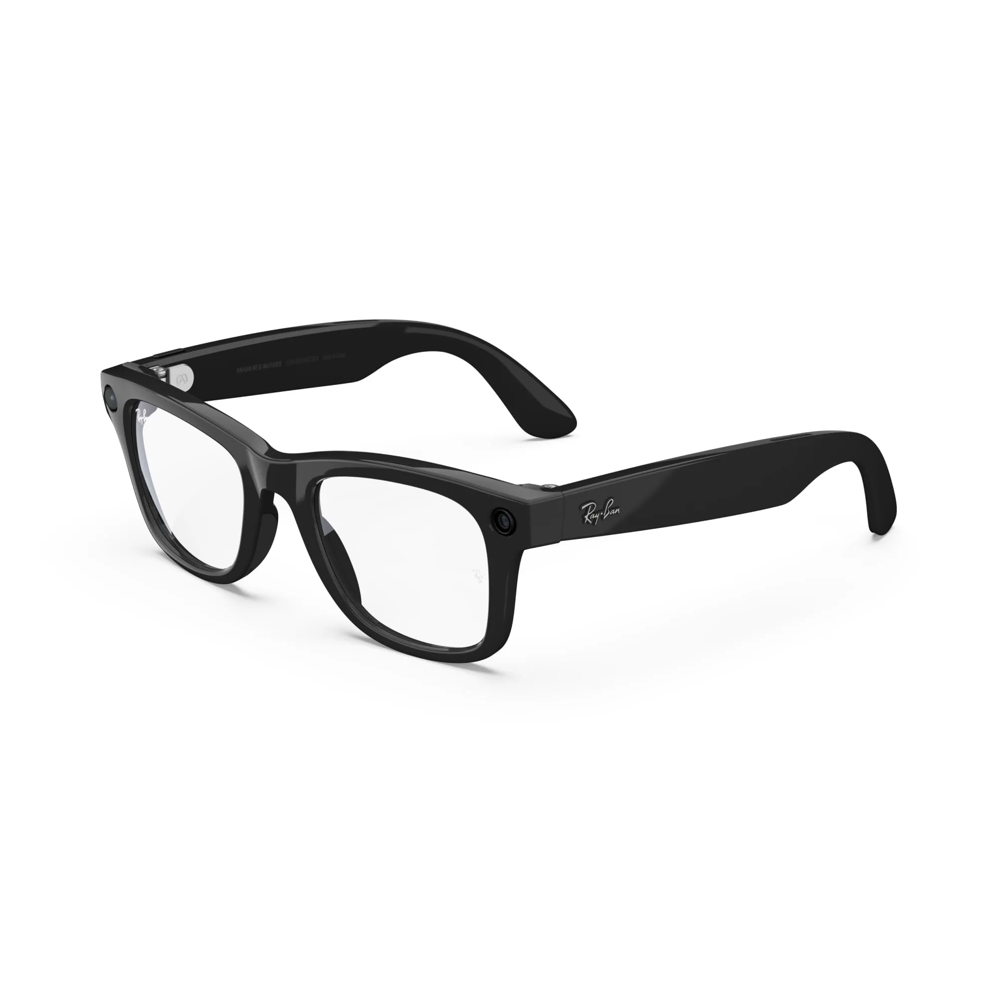 Ray-Ban Meta Smart Glasses – Wayfarer, Nero Lucido, Lenti Trasparenti