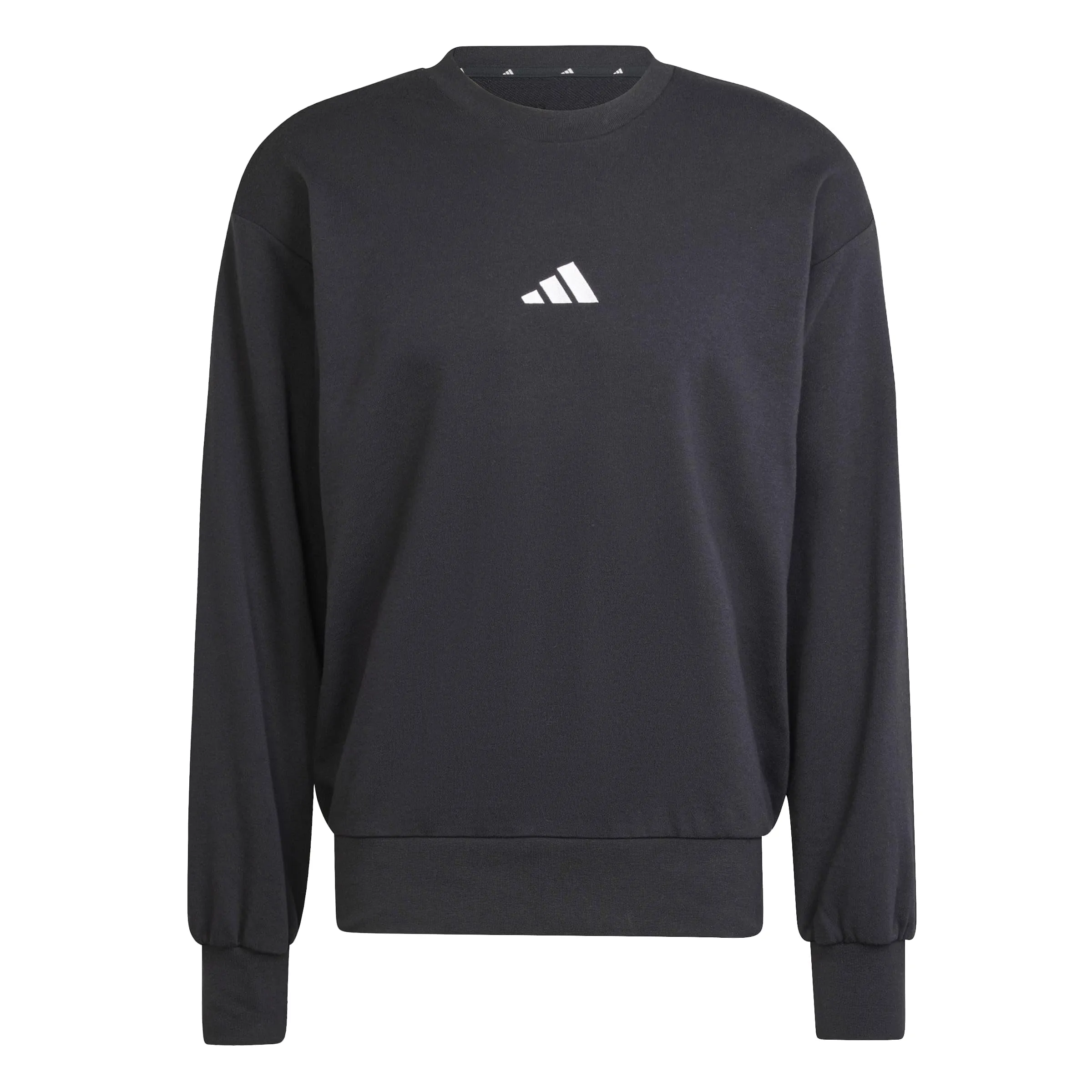 Felpa Adidas Uomo Essentials FEELCOZY French Terry, Nero/Bianco
