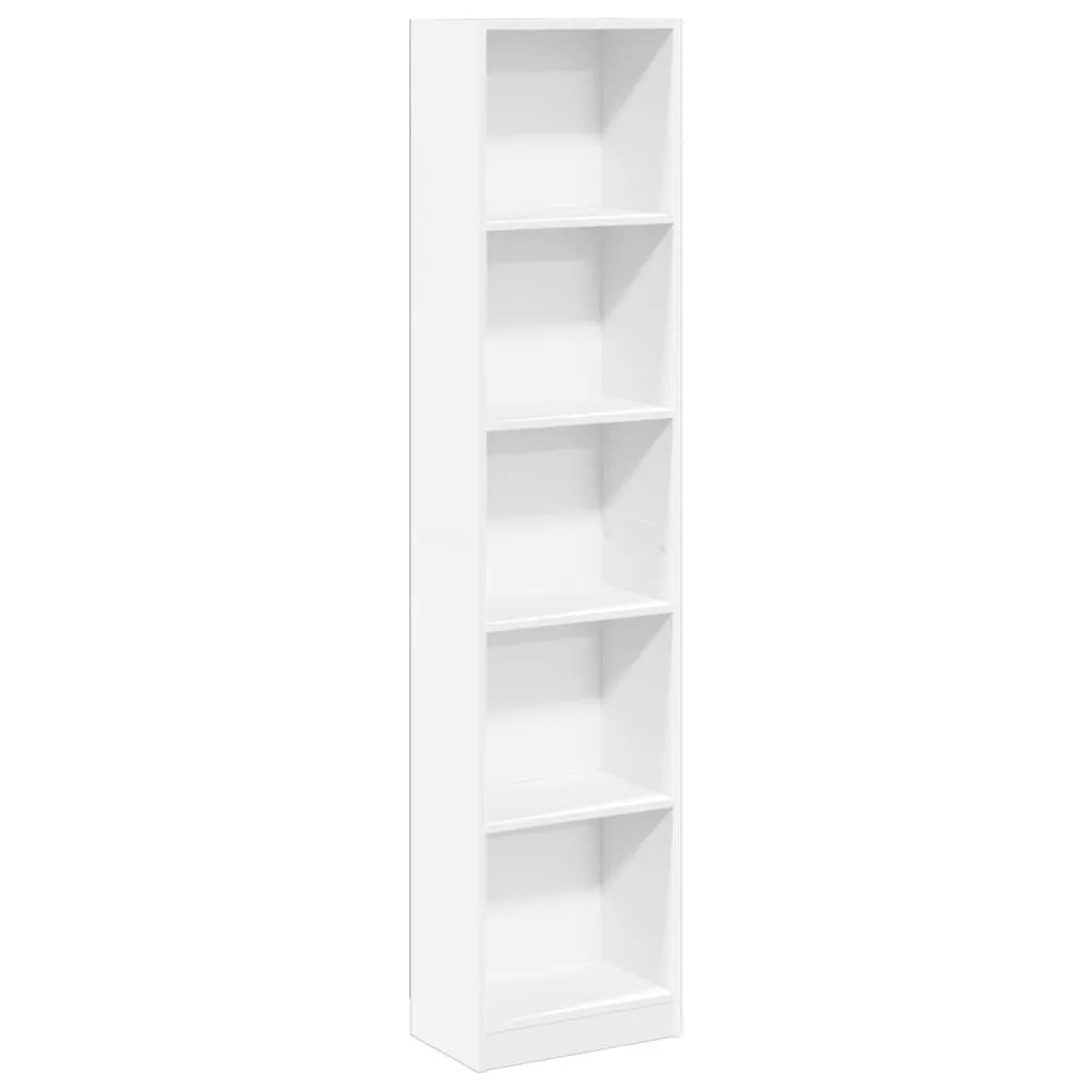 Libreria Bianca in Legno Multistrato 40x24x176 cm - vidaXL