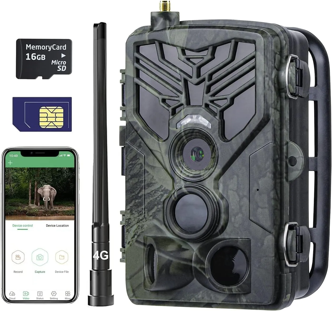 FunKind Fototrappola 4G APP, 120MP 4K con Invio Foto e Video