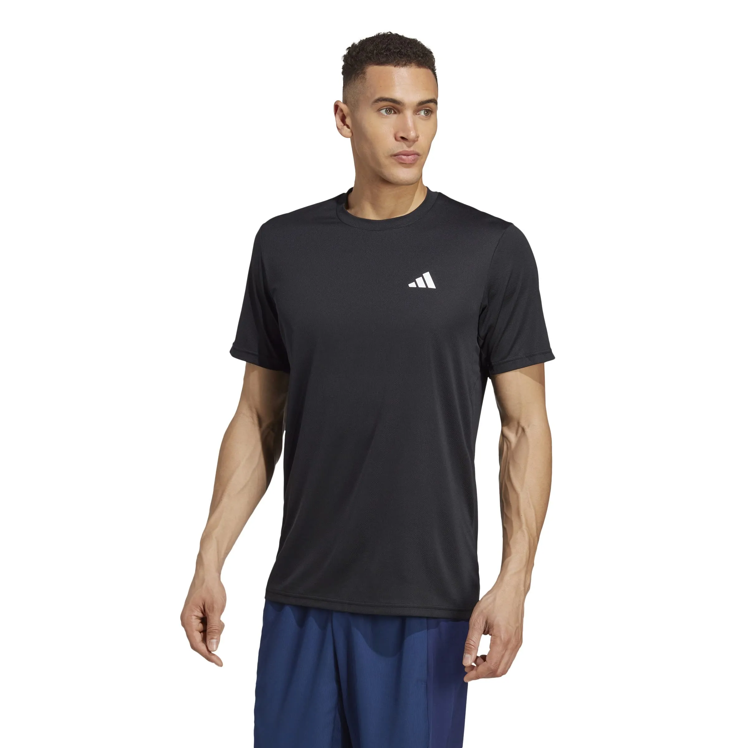 adidas Train Essentials Training Tee - Maglietta da Allenamento Uomo, Nero/Bianco