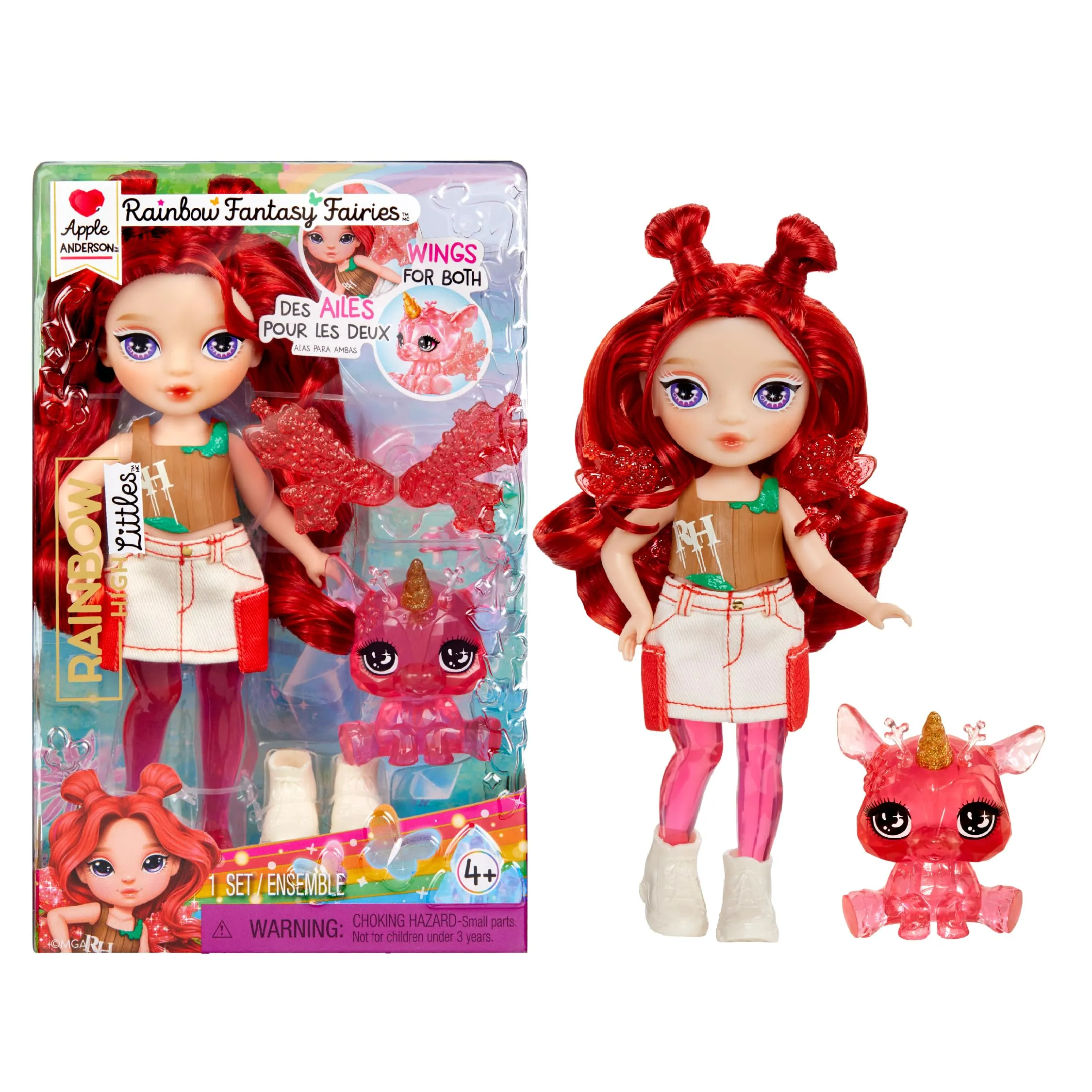 Rainbow High Littles Apple: La Fatina Rossa e il suo Amico Cerbiatto