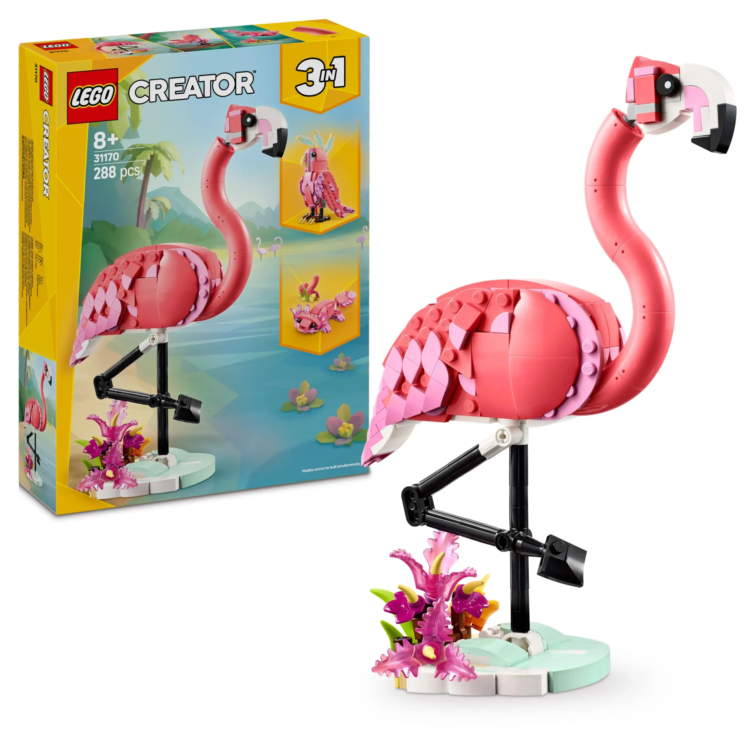 LEGO Creator 3 in 1 Animali Selvatici: Fenicottero Rosa Giocattolo