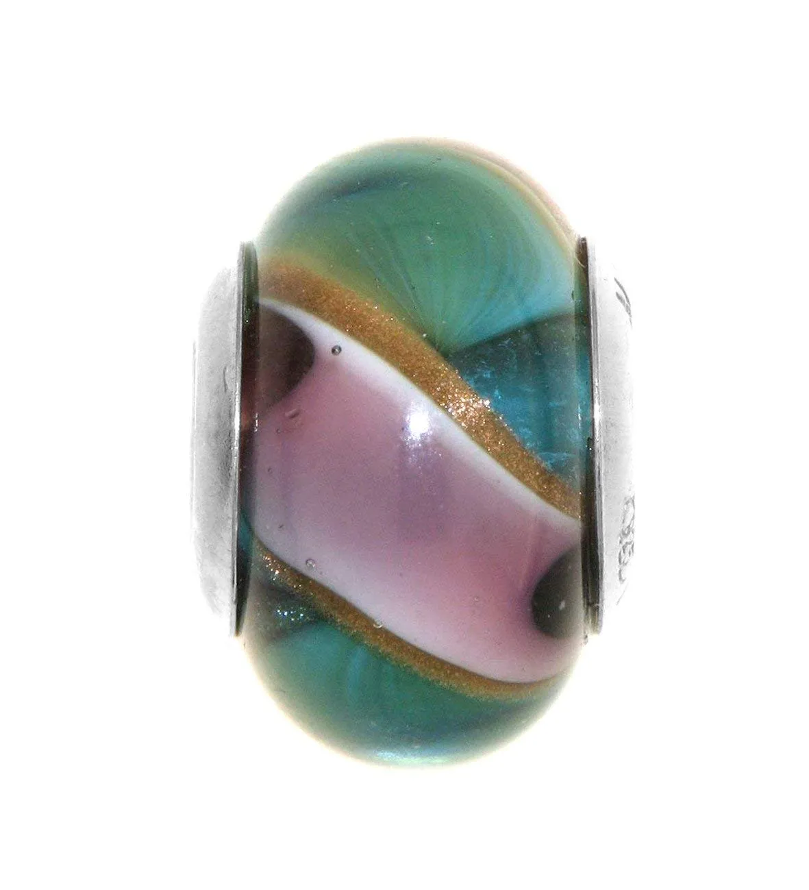 Charm Murrina in Vetro Originale di Murano e Argento 925 Venetiaurum