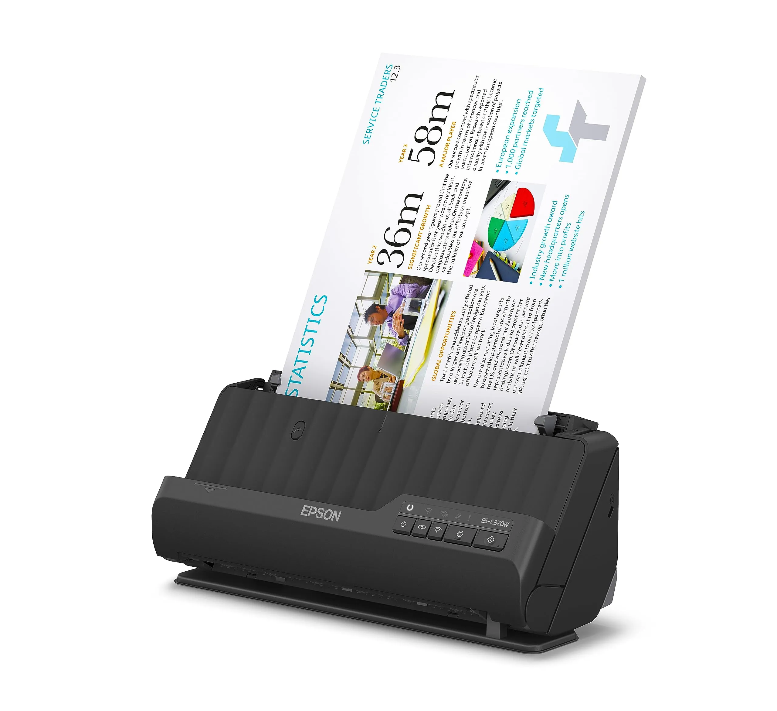 Epson ES-C320W Scanner A4 Wireless per Documenti e Foto