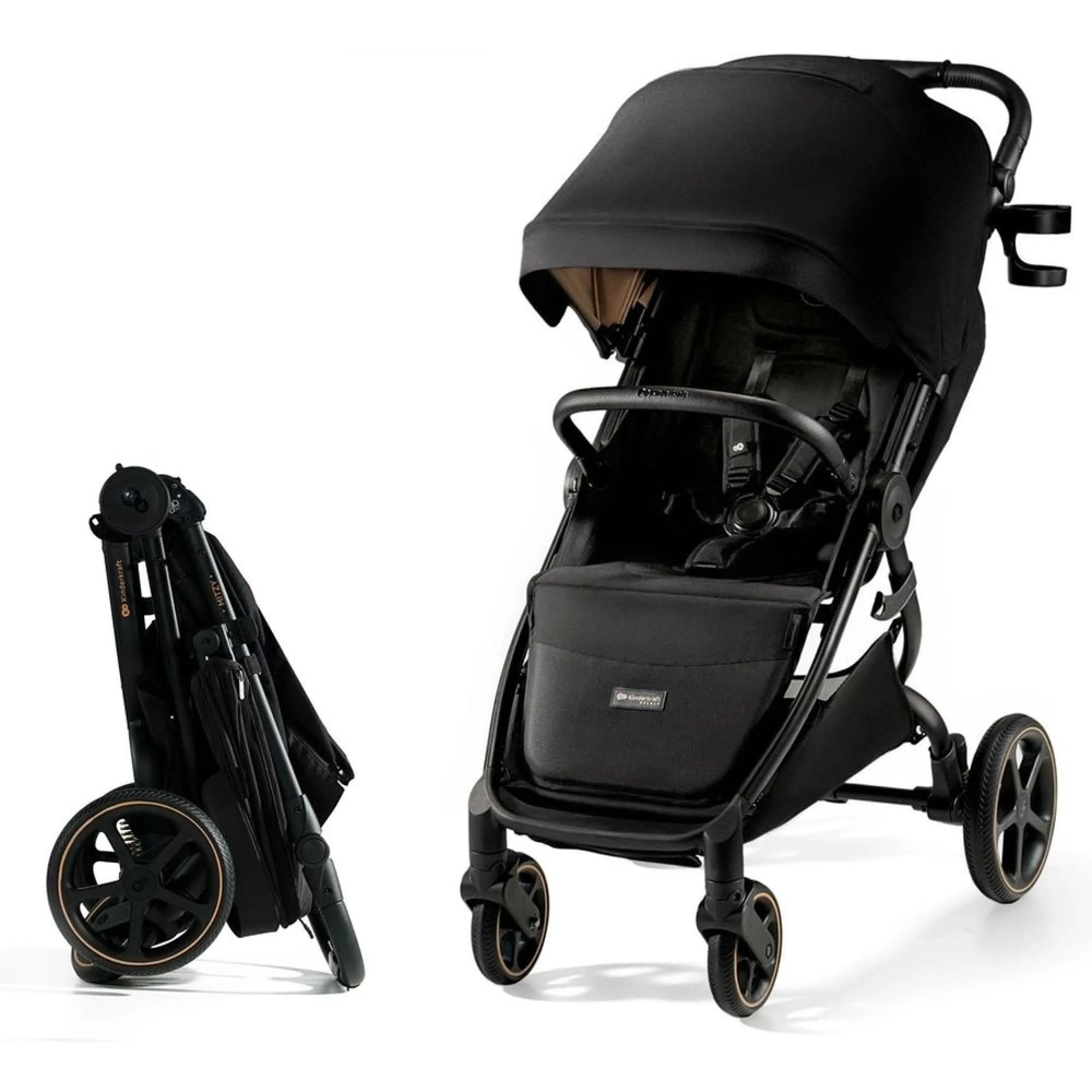 Kinderkraft MITZY Passeggino Leggero e Reclinabile Nero