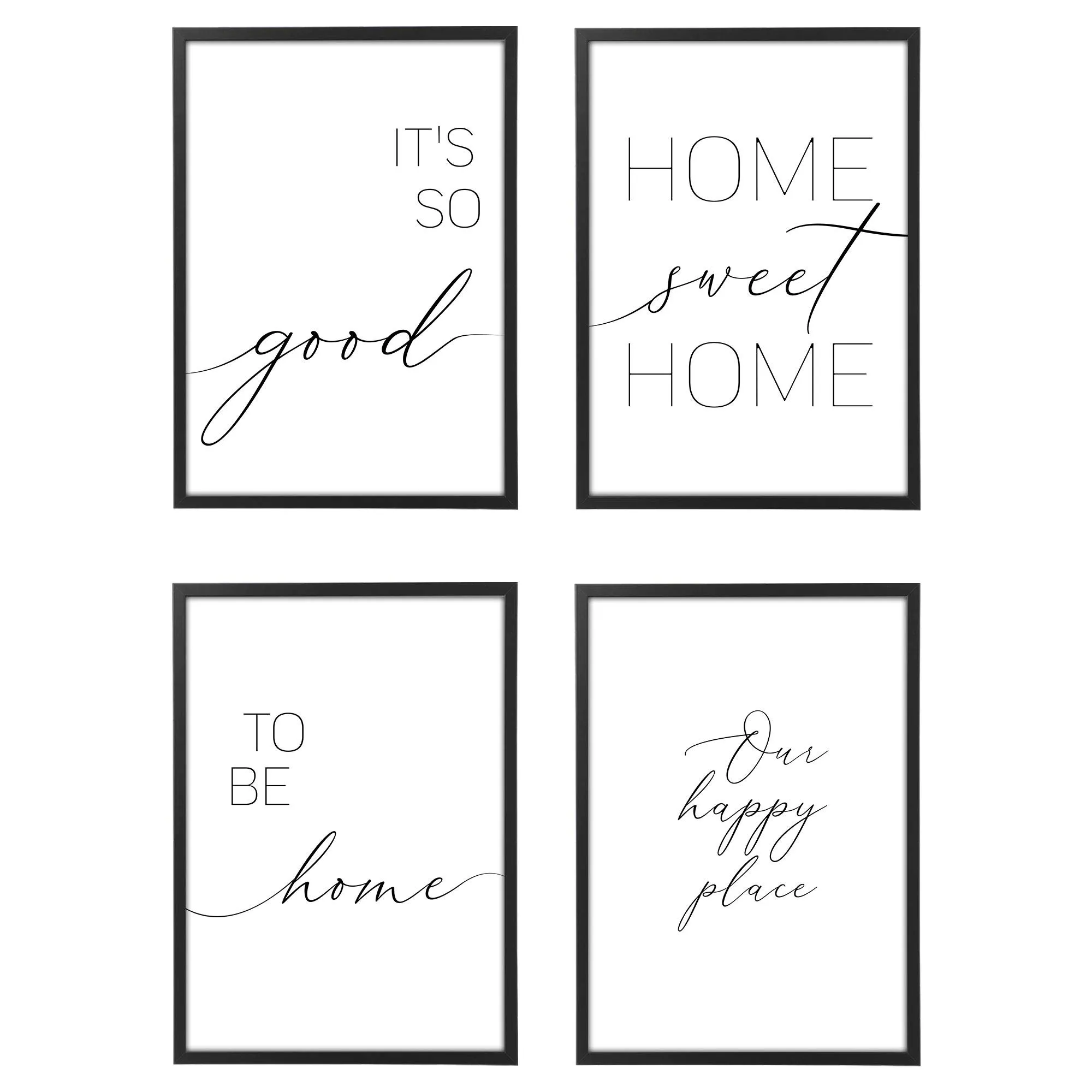 Set di 4 Poster Moderni Home Sweet Home (30x40 cm)