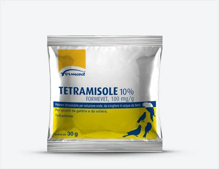 Tetramisole Polvere Idrosolubile per Uccelli da Gabbia e Voliera - Vermifugo