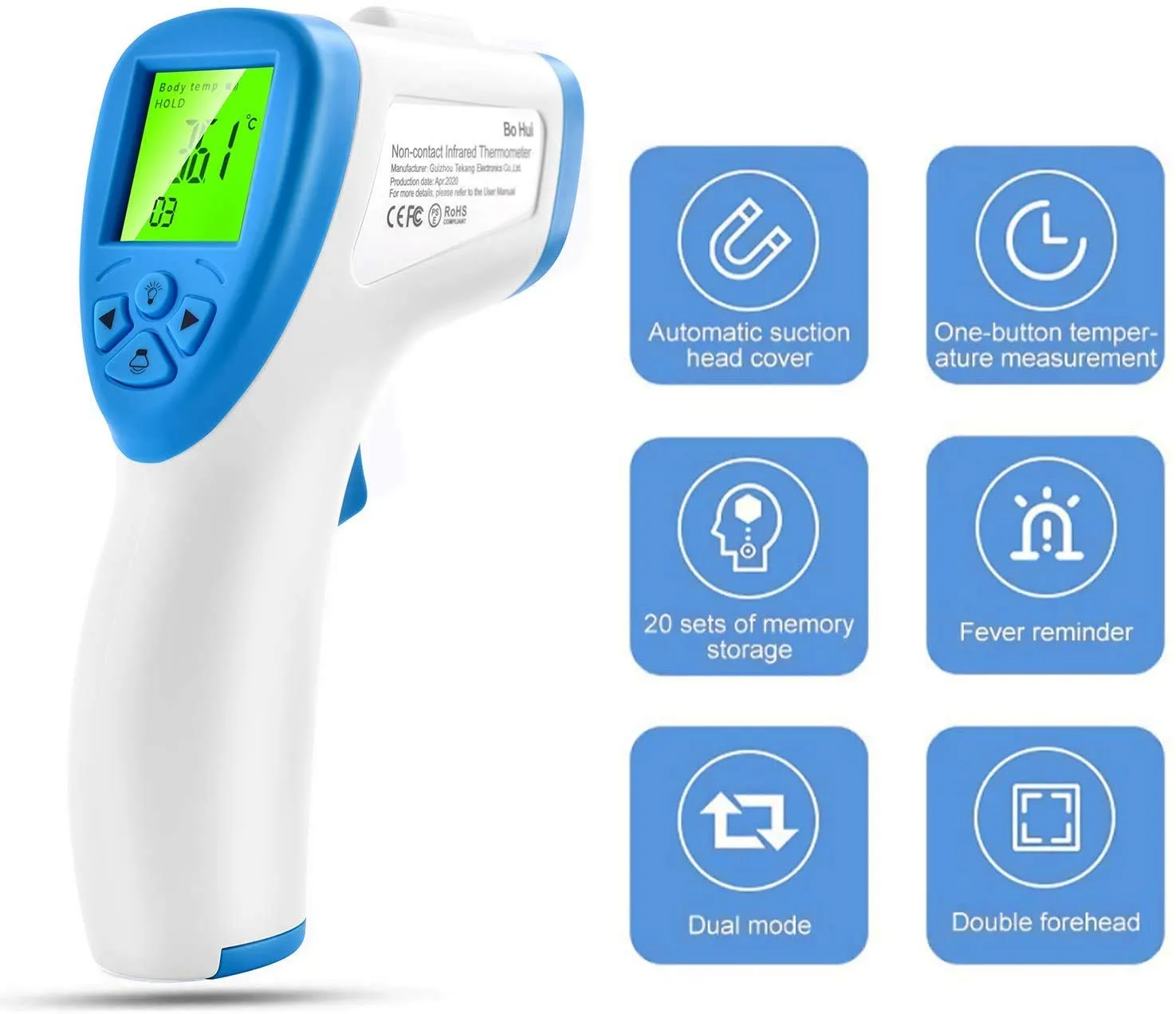 Bohui THERM-001 Termometro a Infrarossi senza Contatto